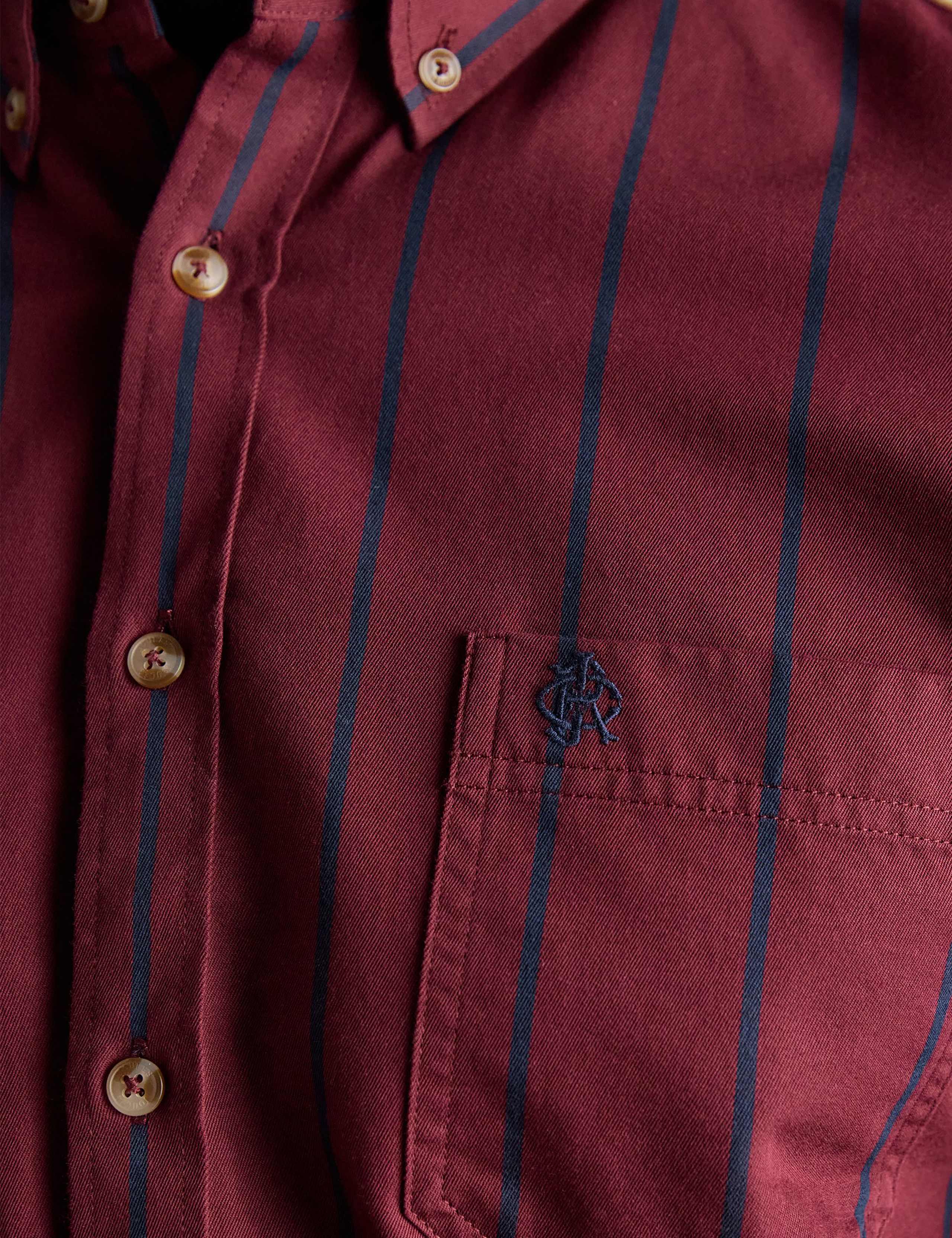 Regular Fit Pure Cotton Striped Oxford Shirt 12 of 12