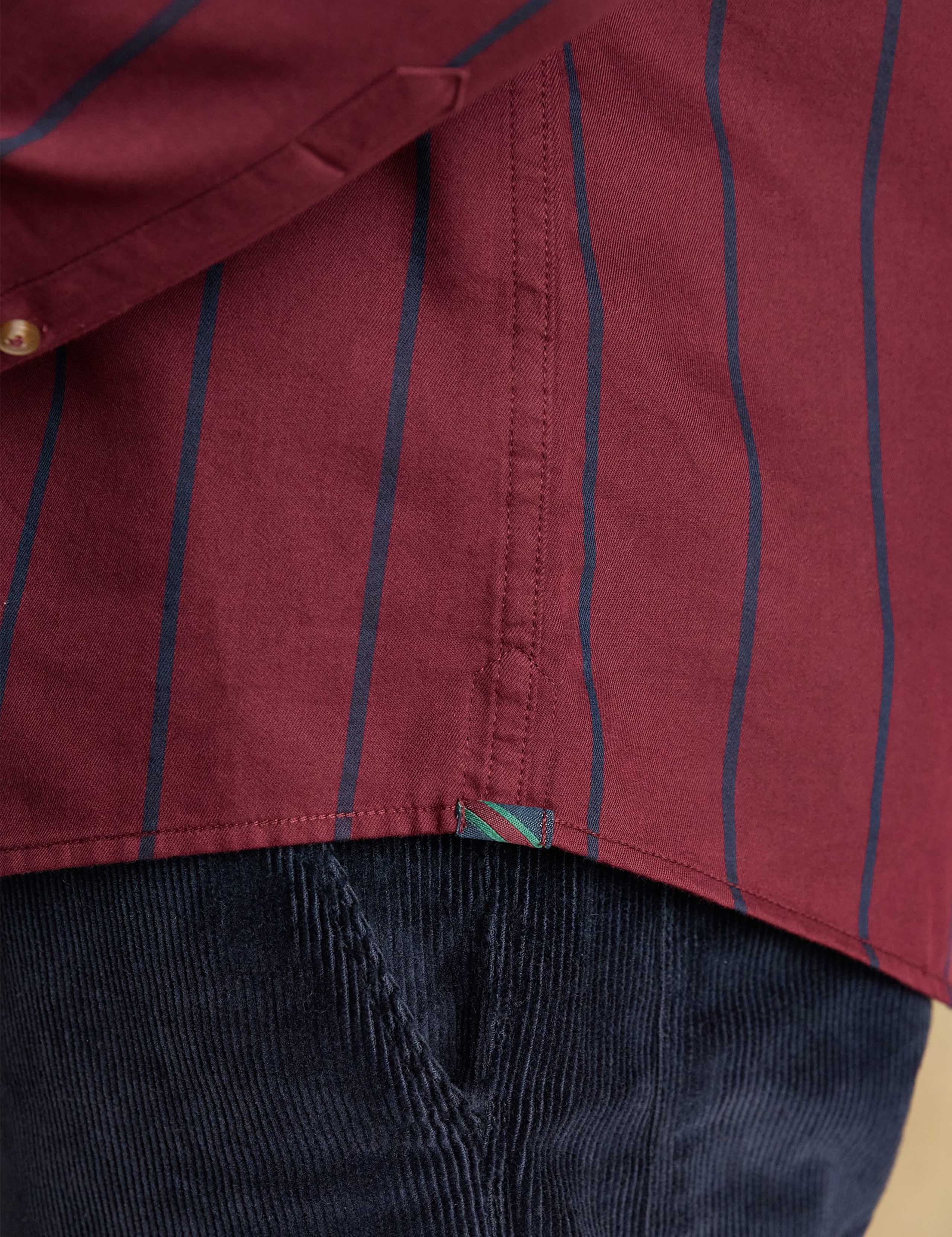 Regular Fit Pure Cotton Striped Oxford Shirt 11 of 12