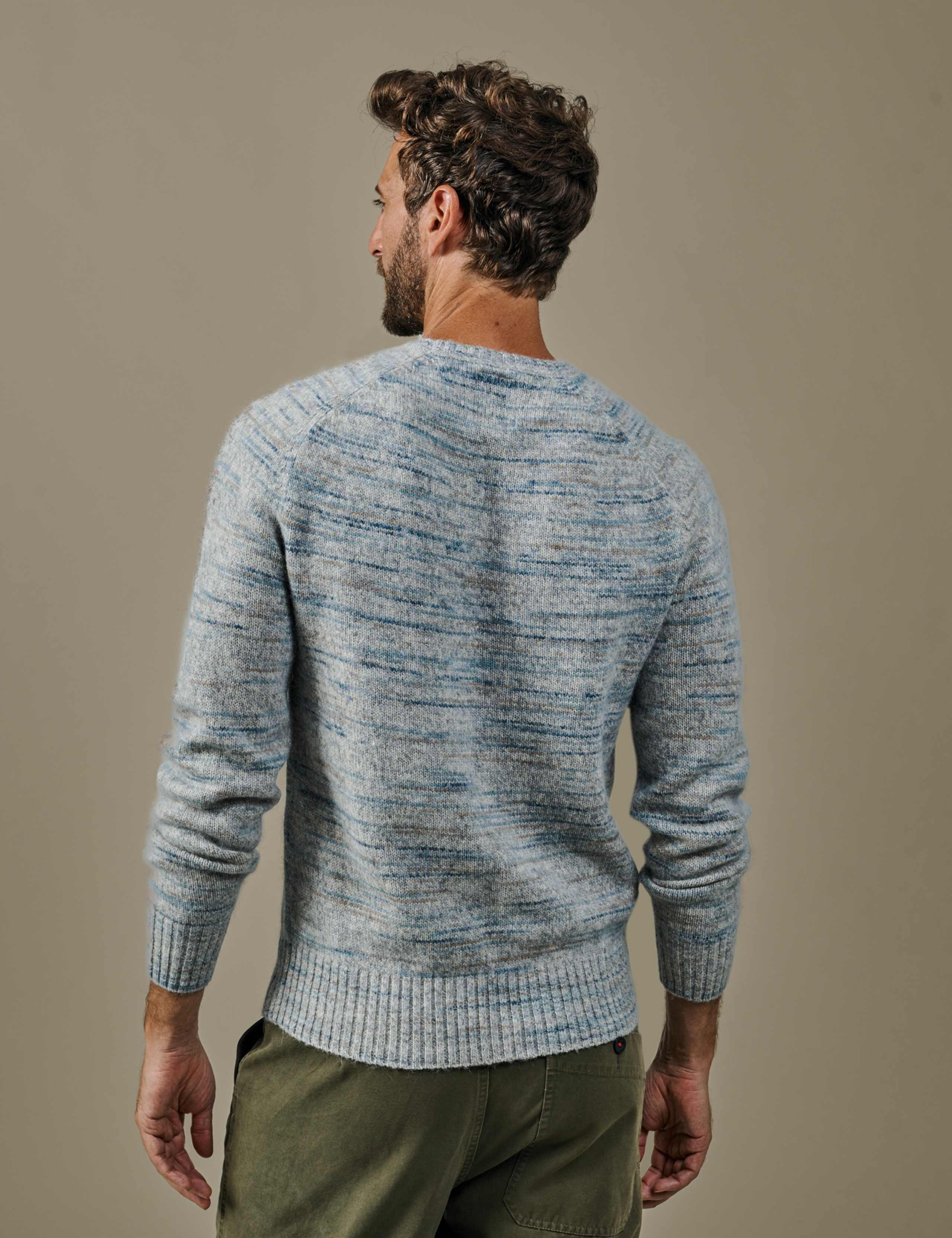Wool Rich Striped Crew Neck Jumper with Alpaca 3 of 4