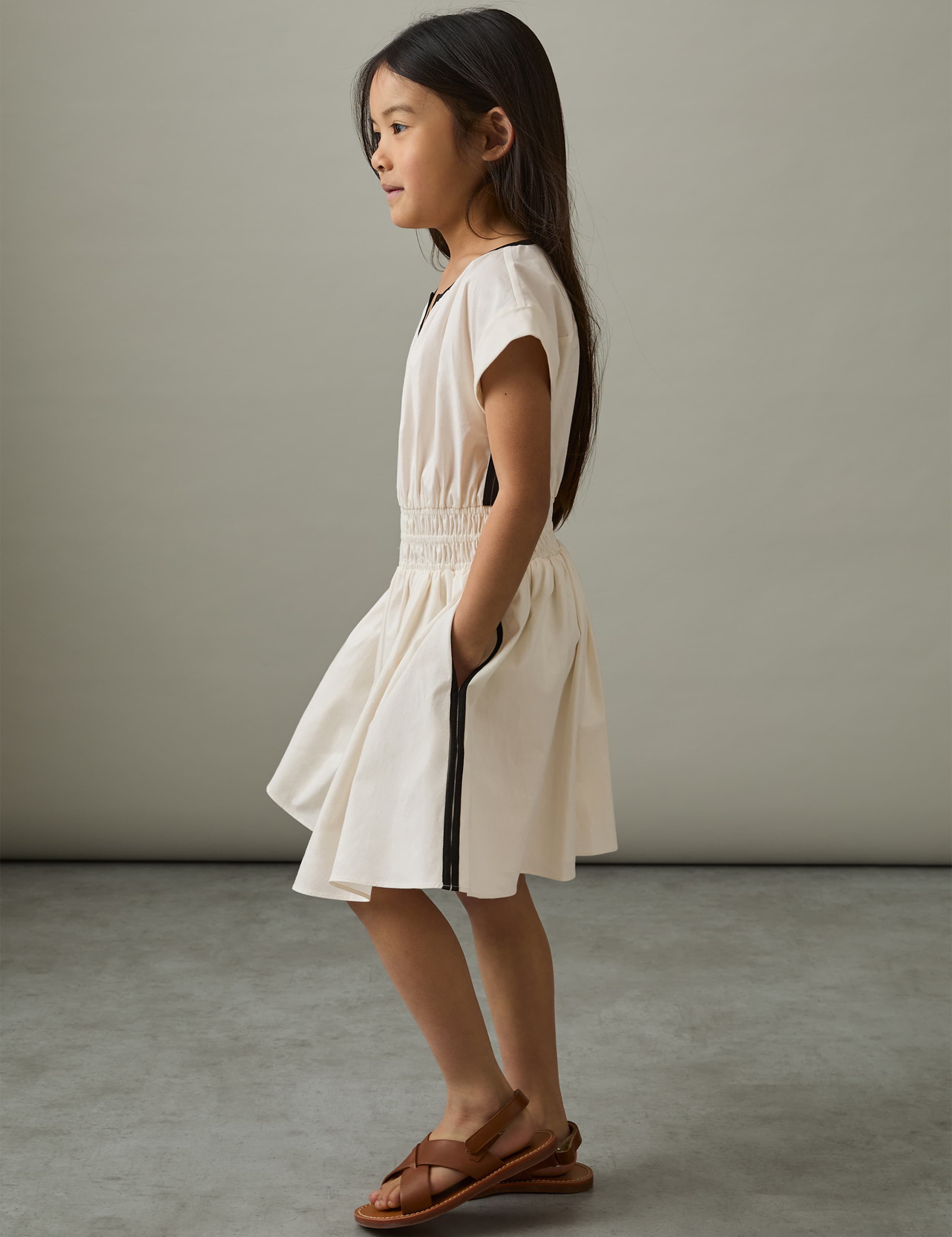 Pure Cotton Ruched Dress (4-14 Yrs) 3 of 4