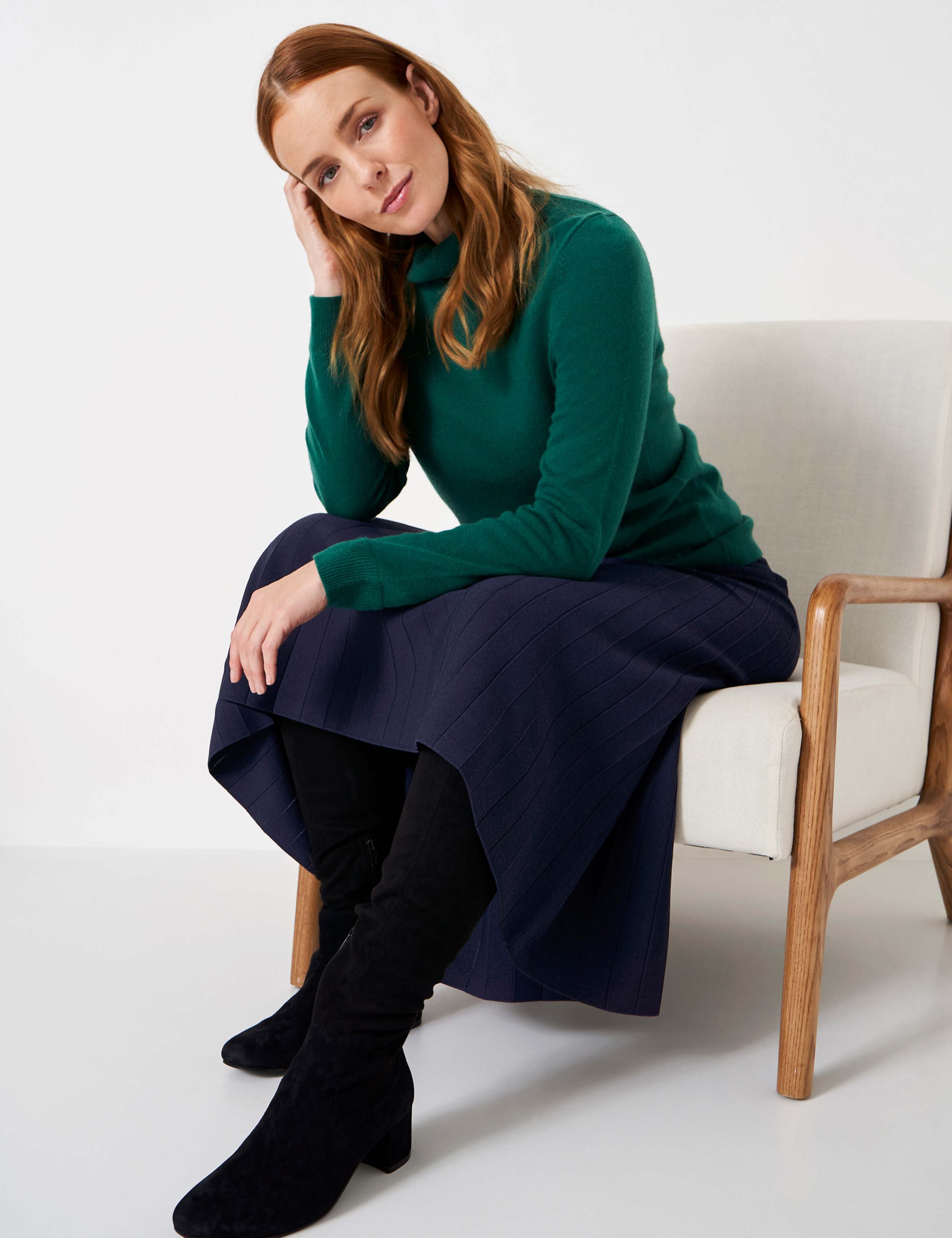 Knitted Pleated Midi Skirt 5 of 5