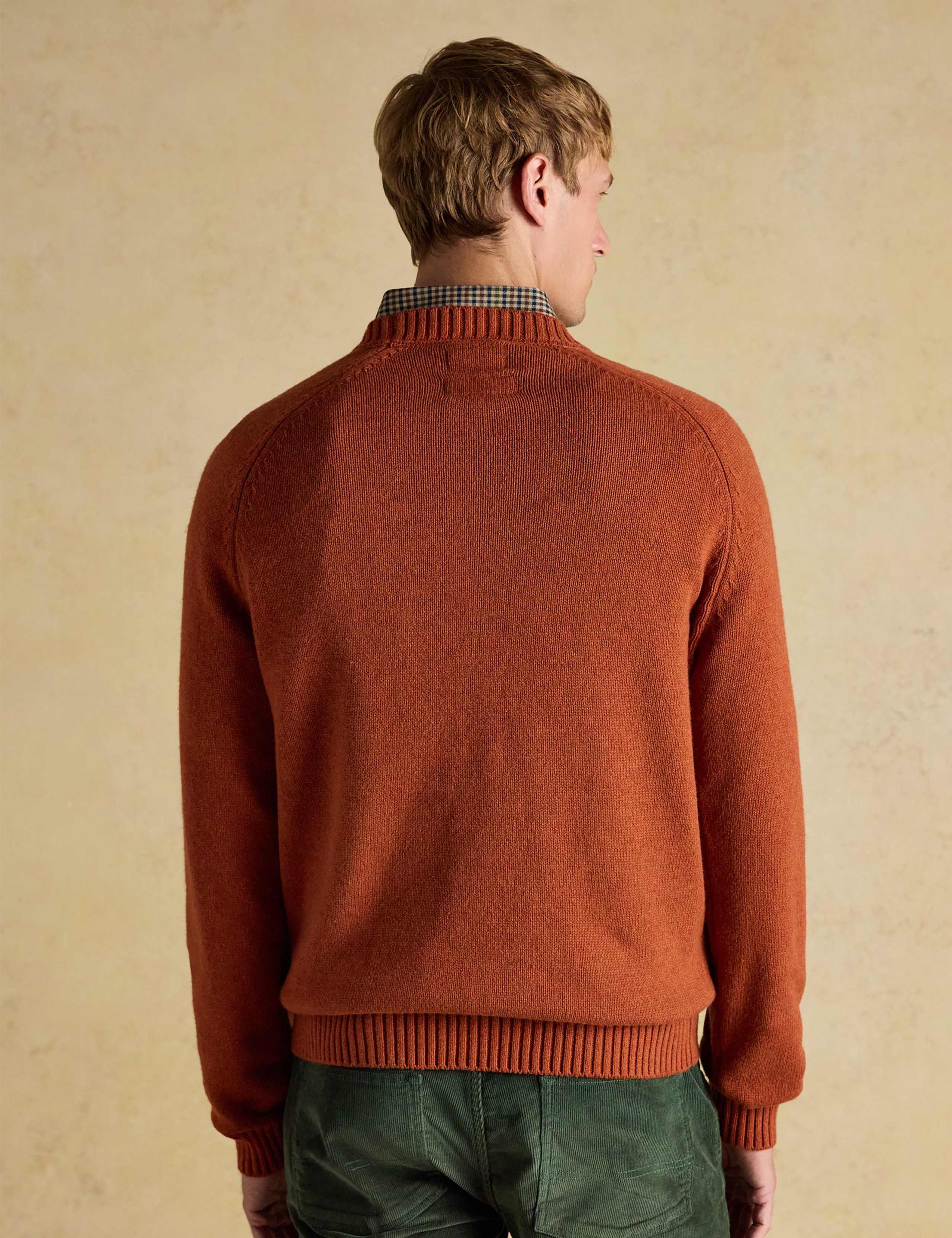 Cotton Rich Christmas Jumper with Wool 5 of 7