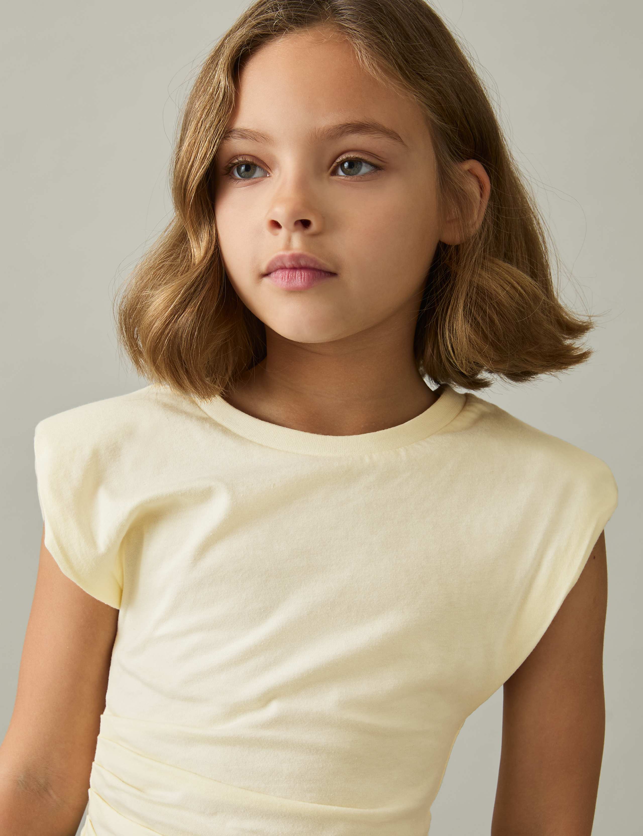 Pure Cotton Side Ruched T-Shirt (4-14 Yrs) 4 of 5