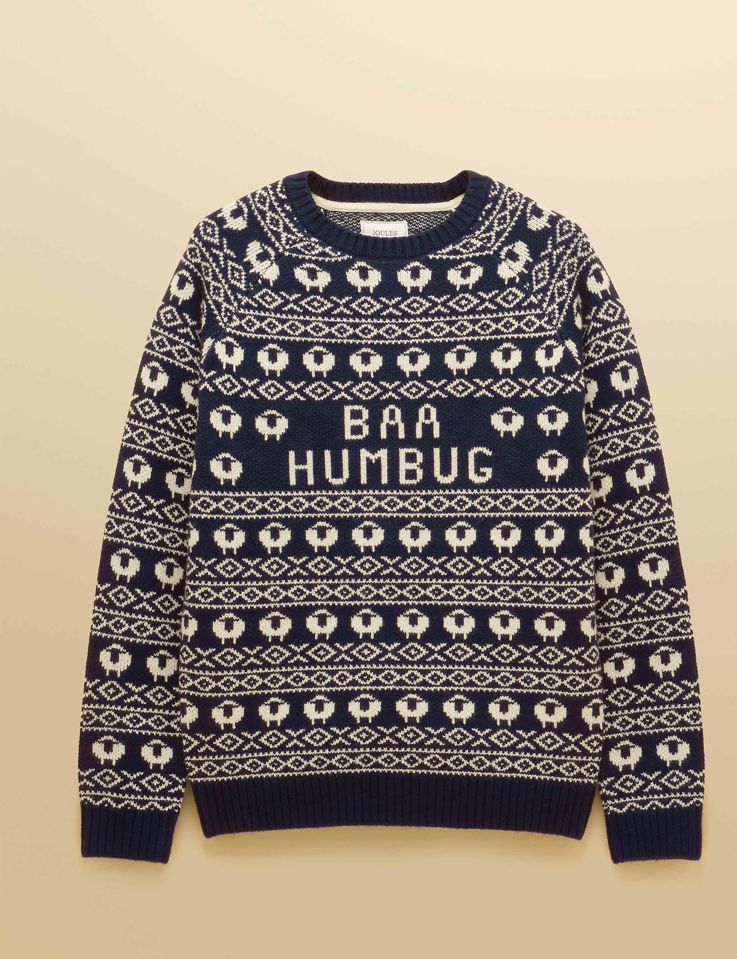 Baa Humbug Christmas Jumper with Wool 2 of 8