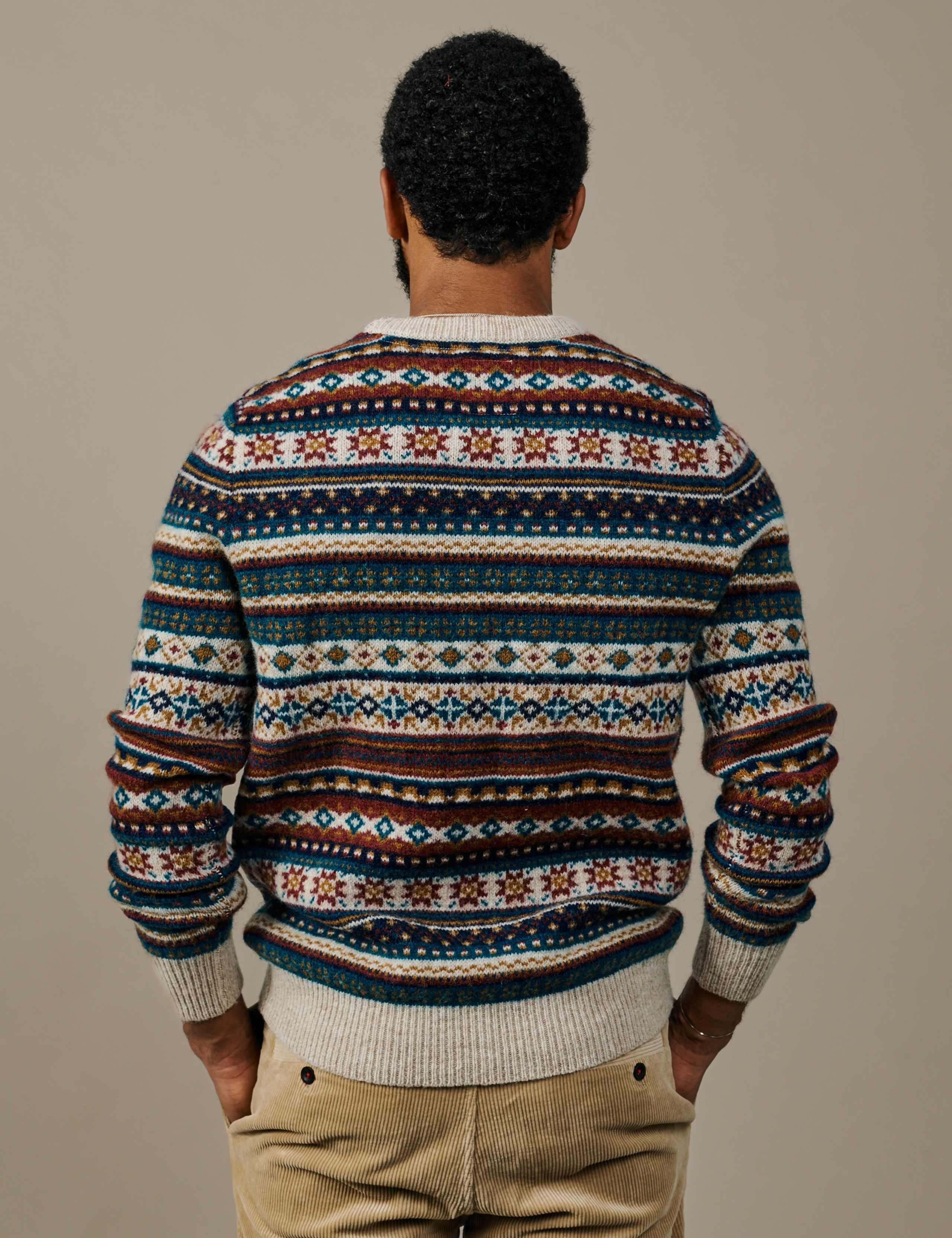 Pure Wool Fair Isle Crew Neck Jumper 3 of 3