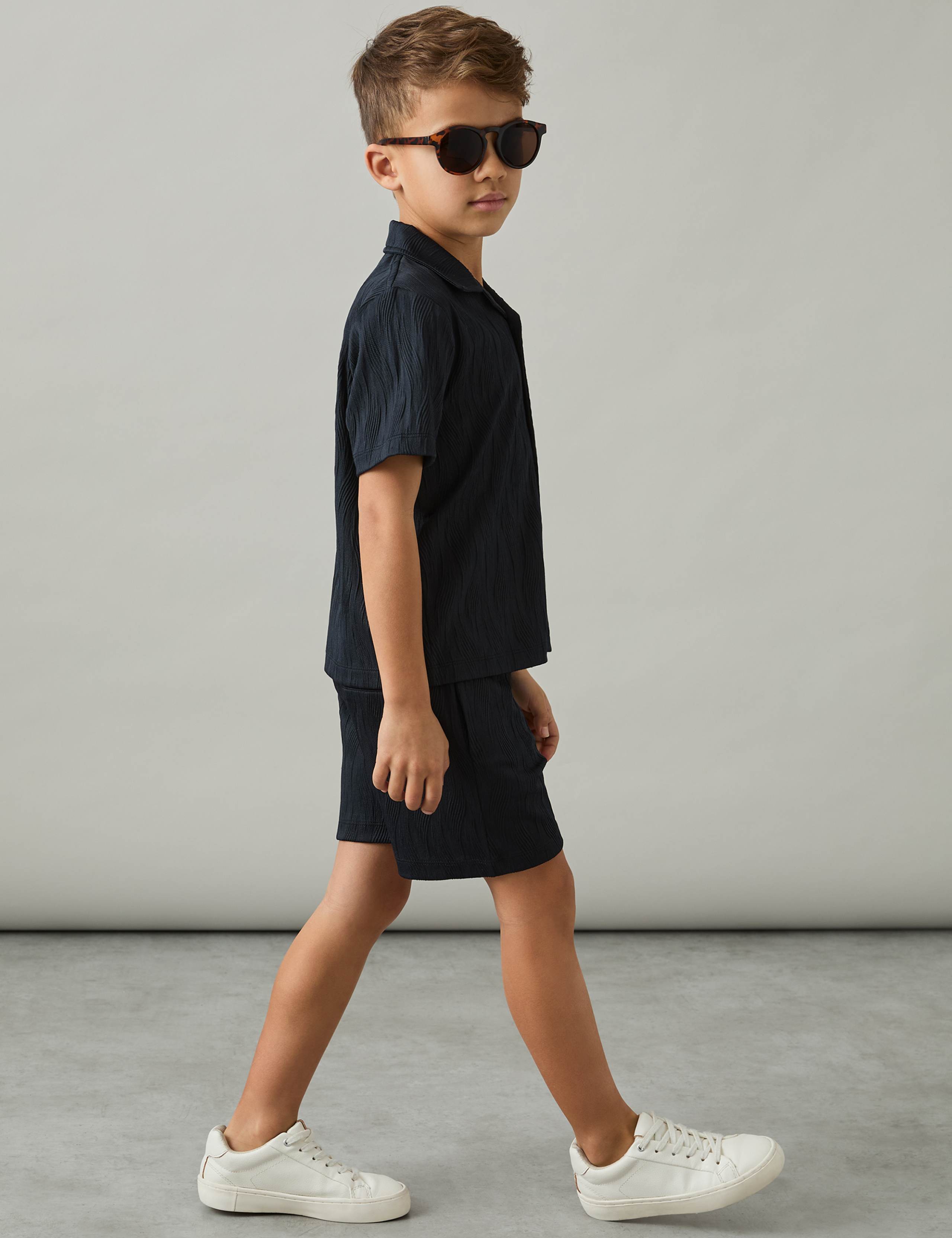 Wave Textured Cuban Collar Shirt (3-14 Yrs) 3 of 5