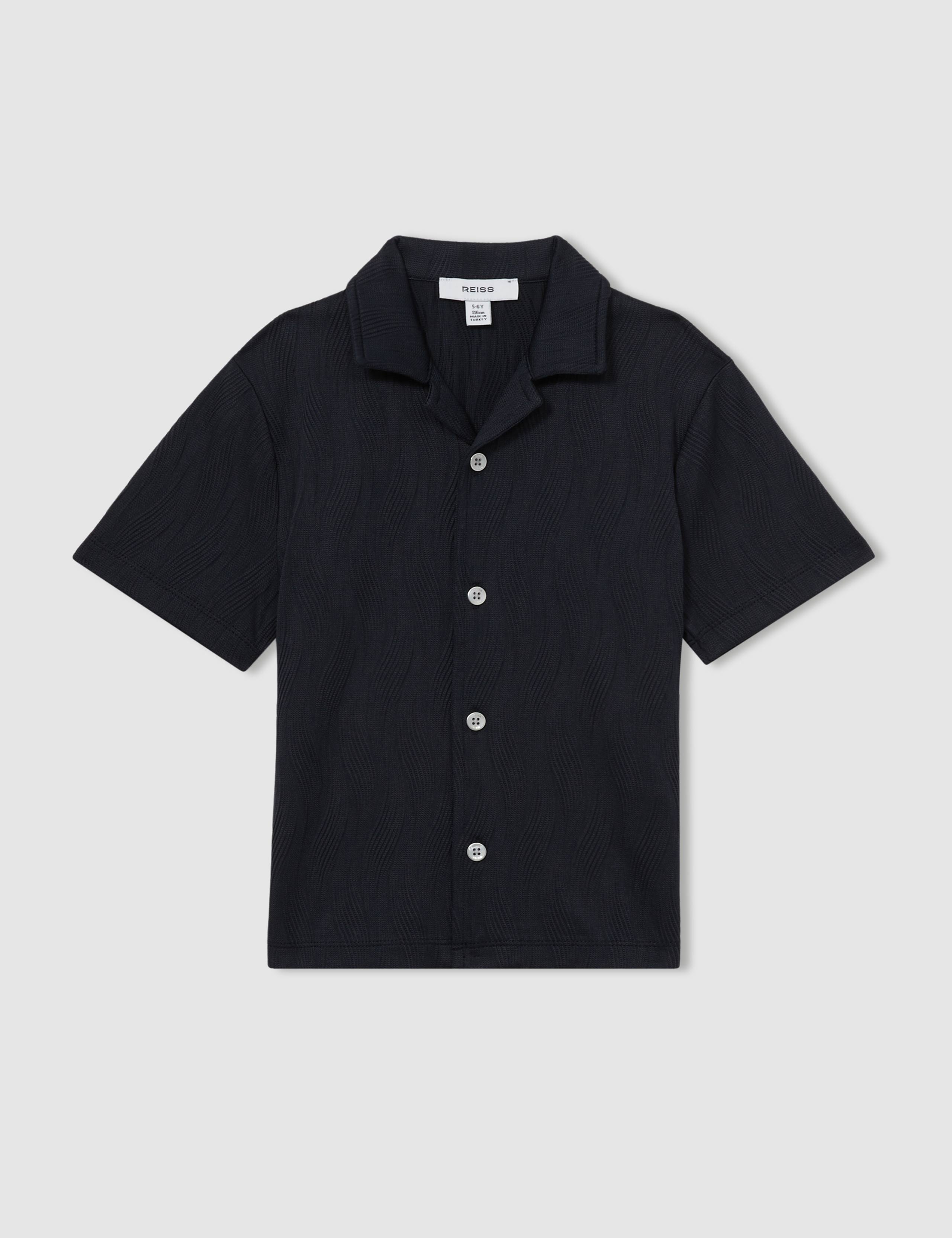Wave Textured Cuban Collar Shirt (3-14 Yrs) 2 of 5