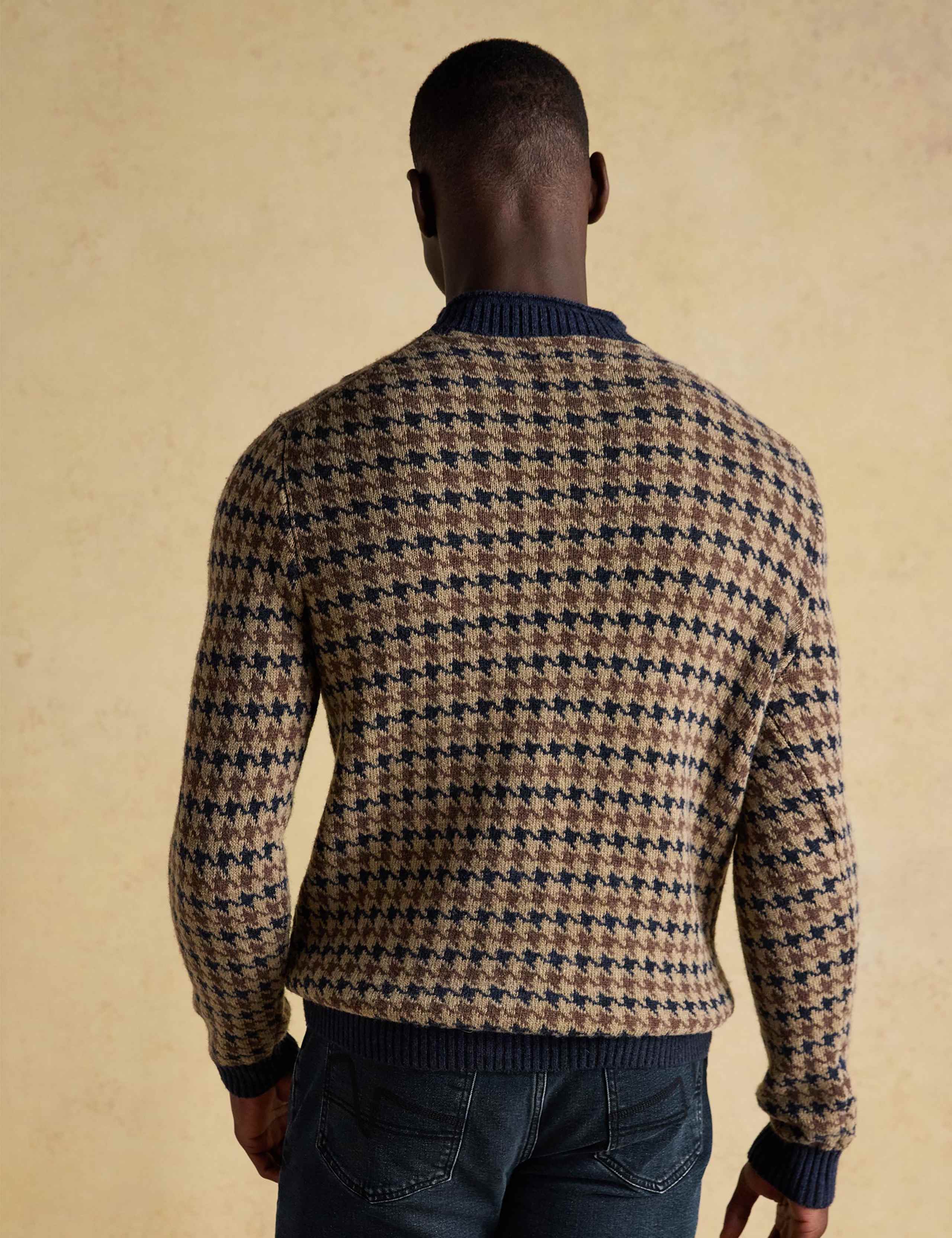 Wool Rich Checked High Neck Jumper 3 of 7