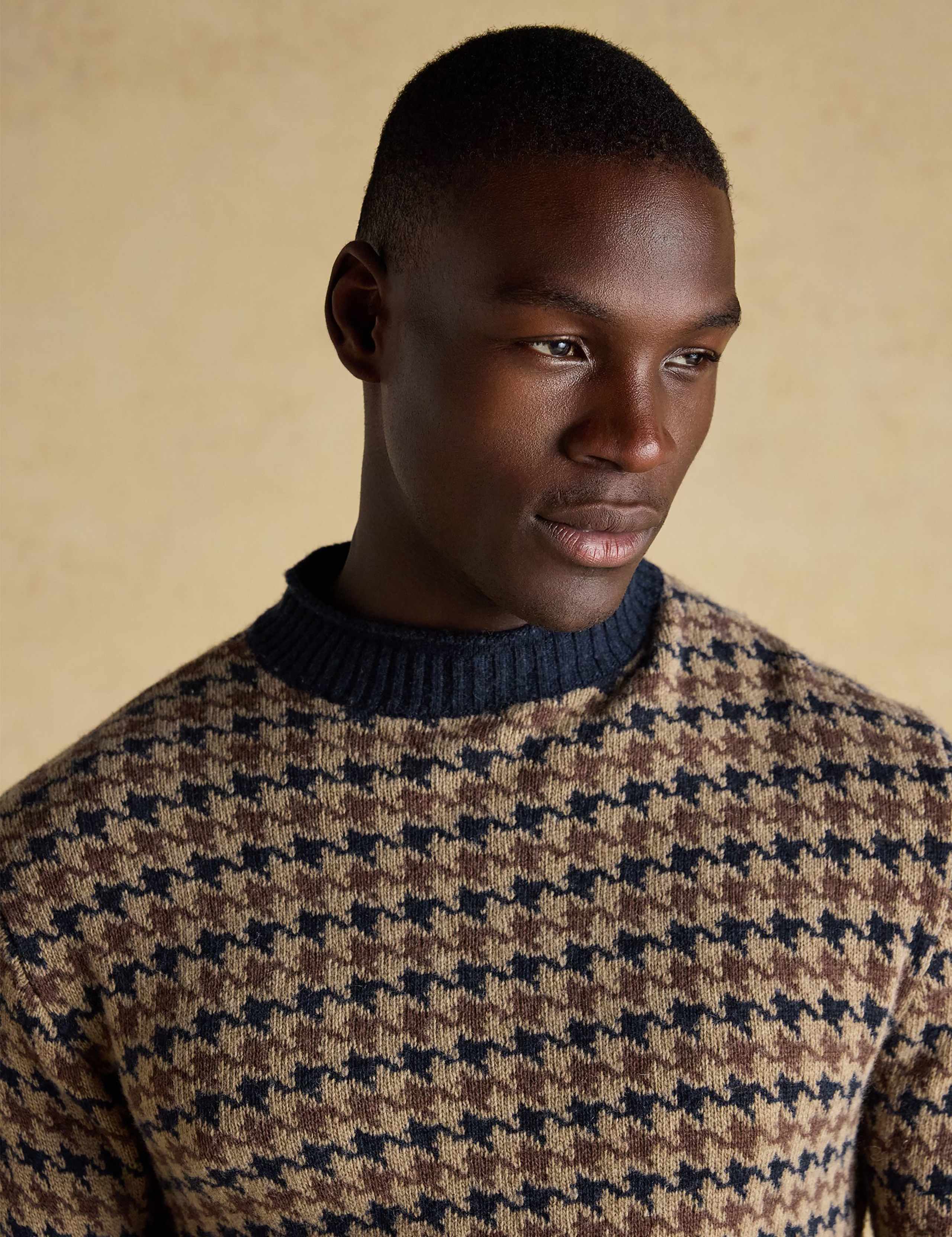 Wool Rich Checked High Neck Jumper 5 of 7