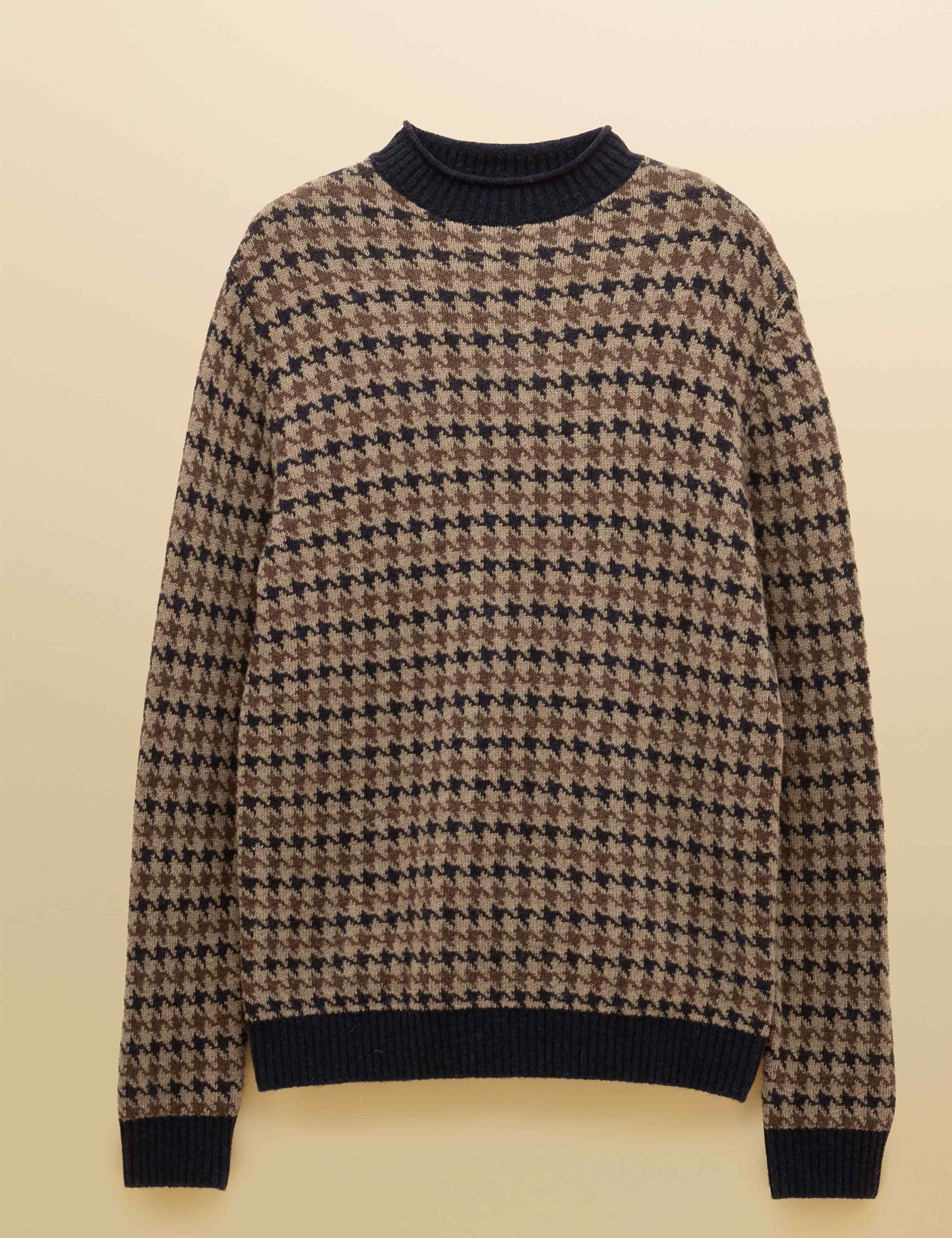 Wool Rich Checked High Neck Jumper 2 of 7