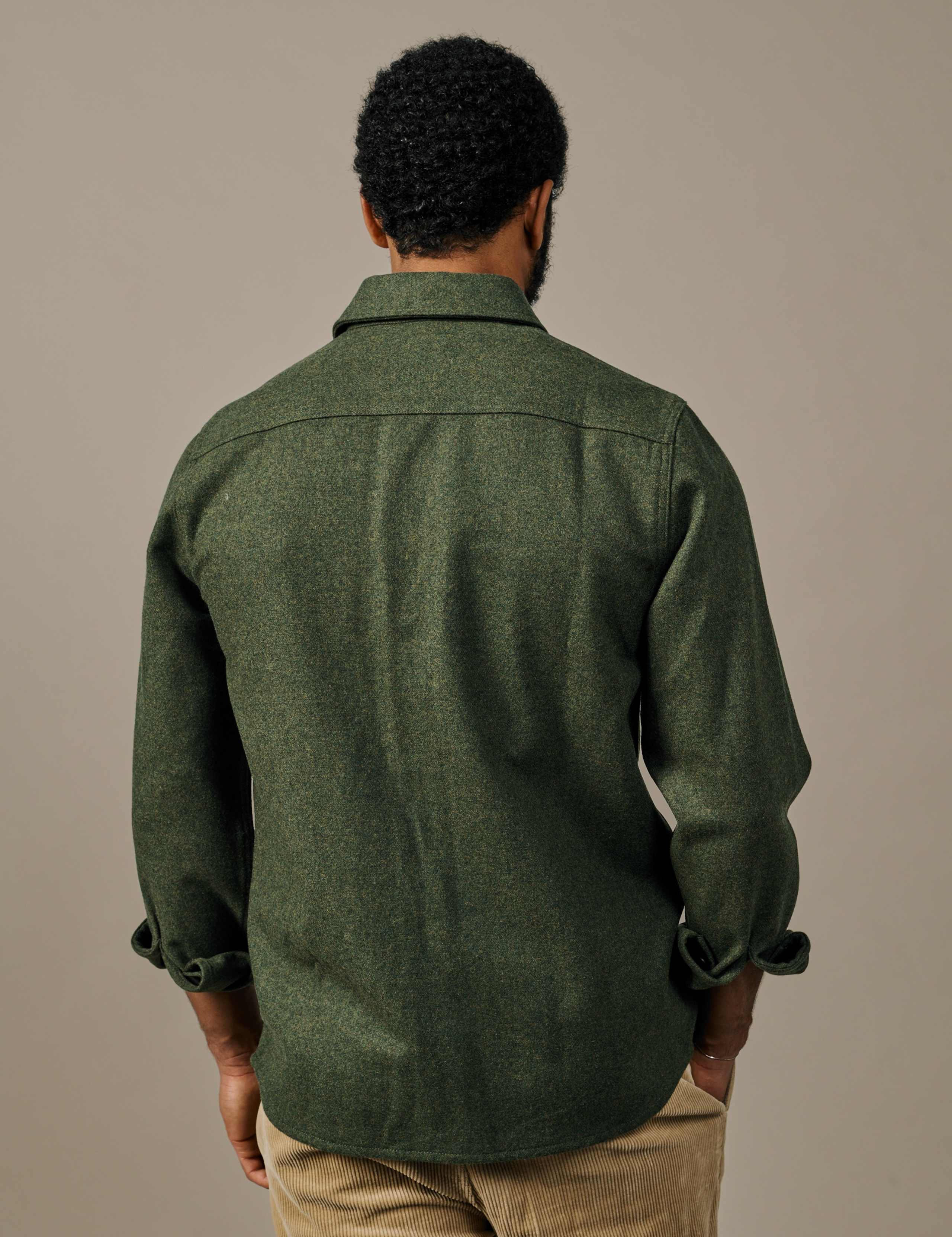 Regular Fit Wool Rich Textured Overshirt 3 of 5