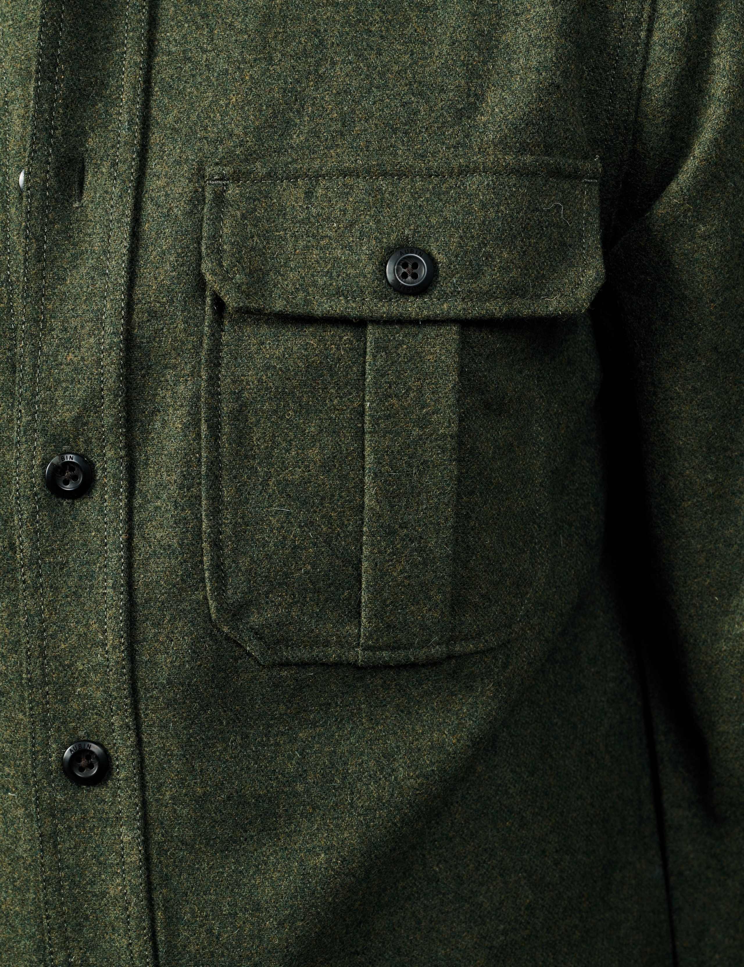 Regular Fit Wool Rich Textured Overshirt 5 of 5