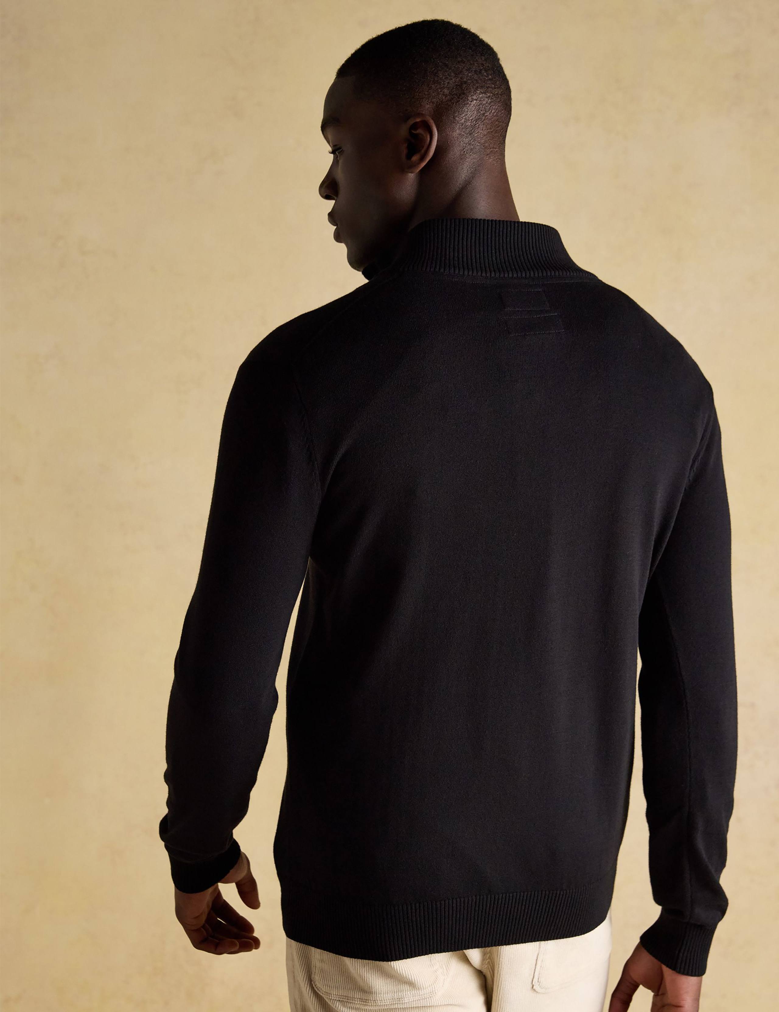 Pure Cotton Funnel Neck Half Zip Jumper 3 of 7