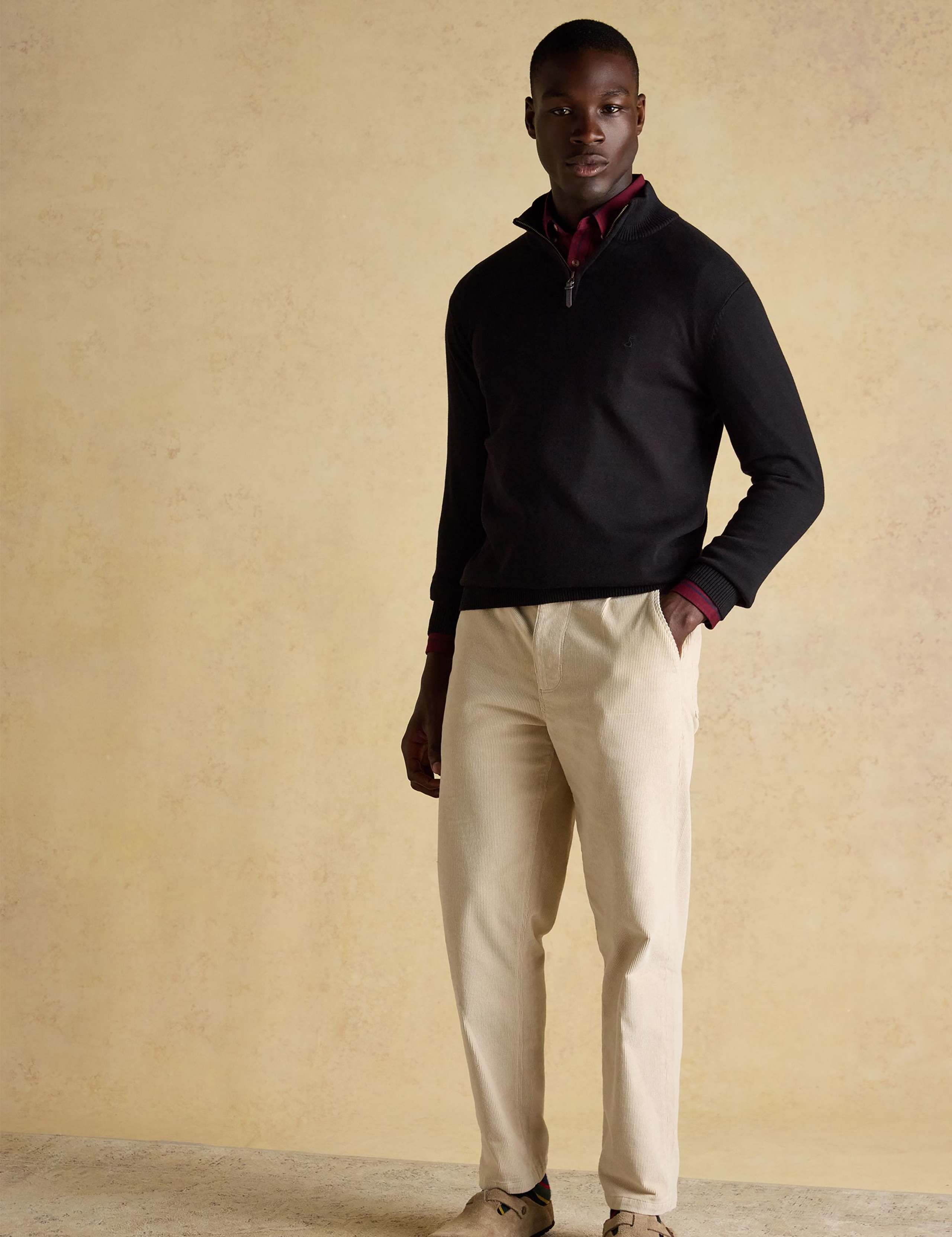 Pure Cotton Funnel Neck Half Zip Jumper 4 of 7