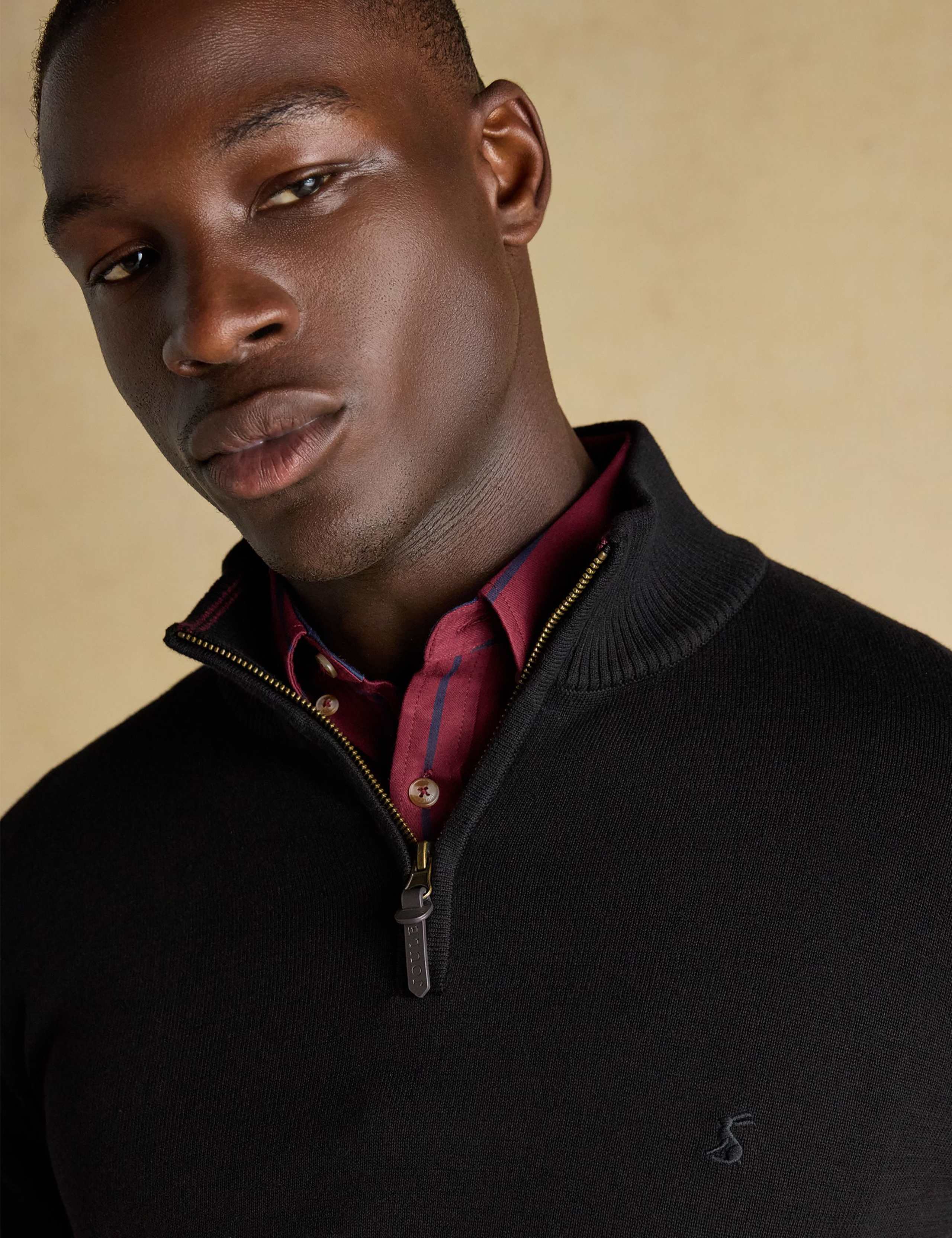 Pure Cotton Funnel Neck Half Zip Jumper 5 of 7