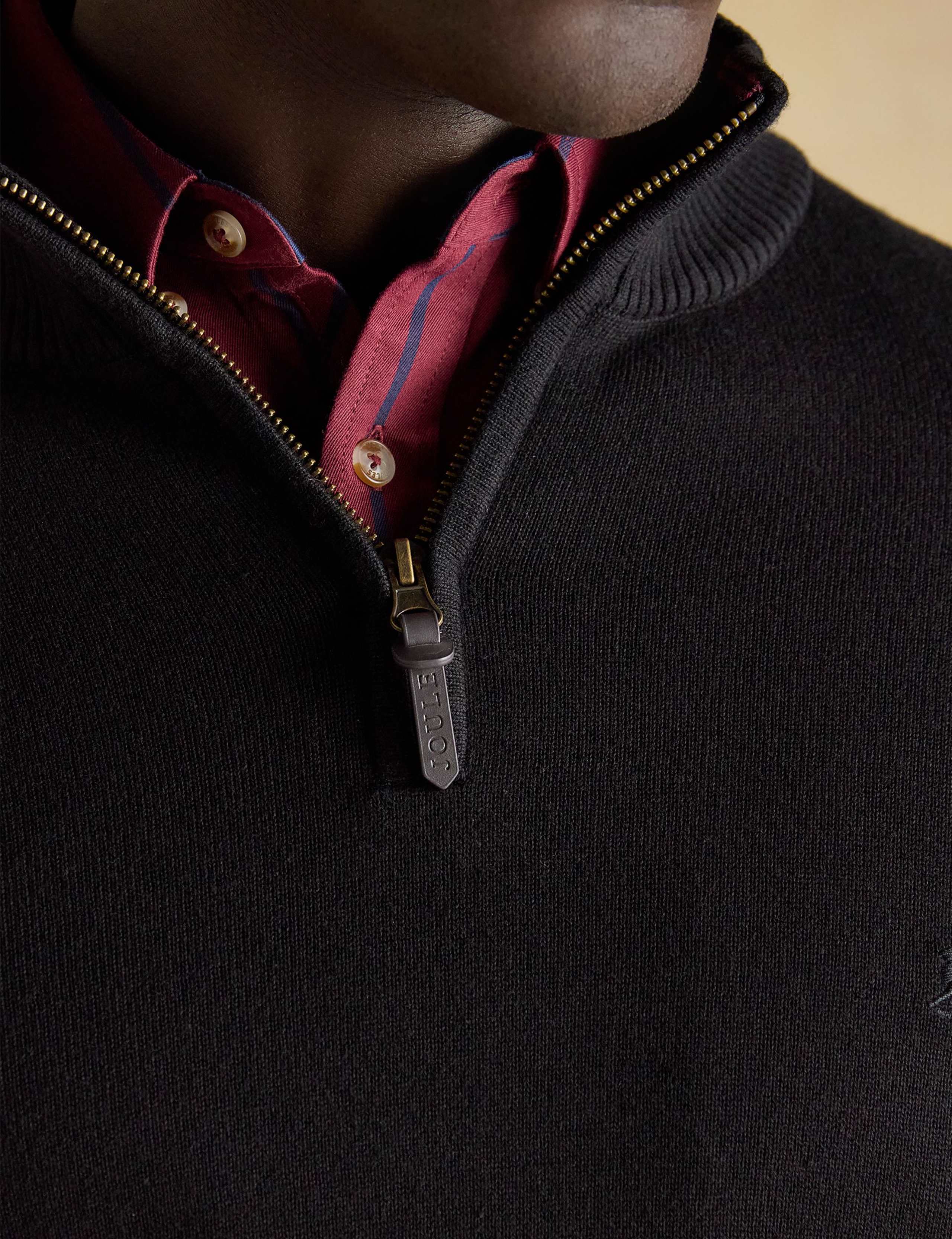 Pure Cotton Funnel Neck Half Zip Jumper 6 of 7