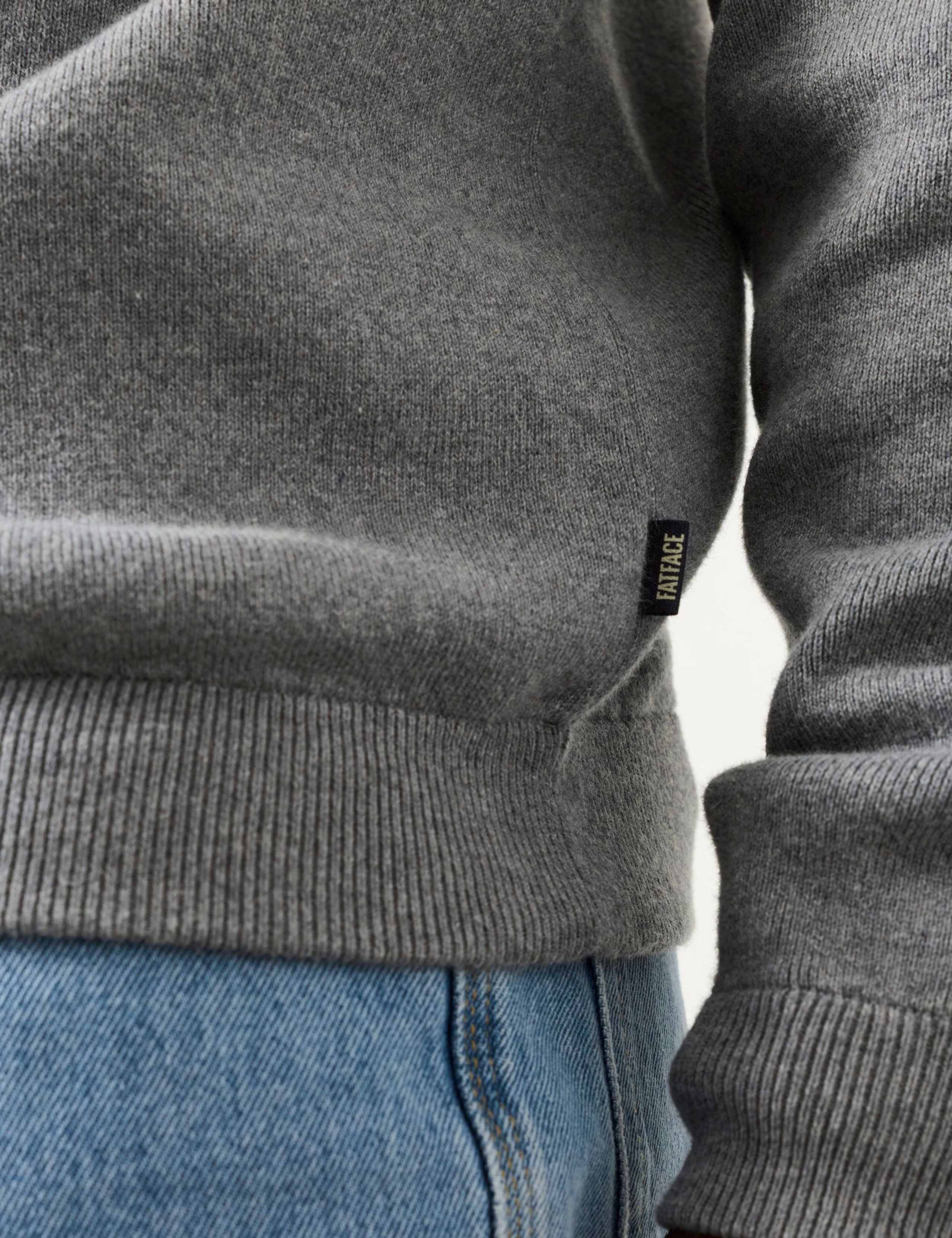 Cotton Rich Half Zip Jumper with Cashmere 4 of 6