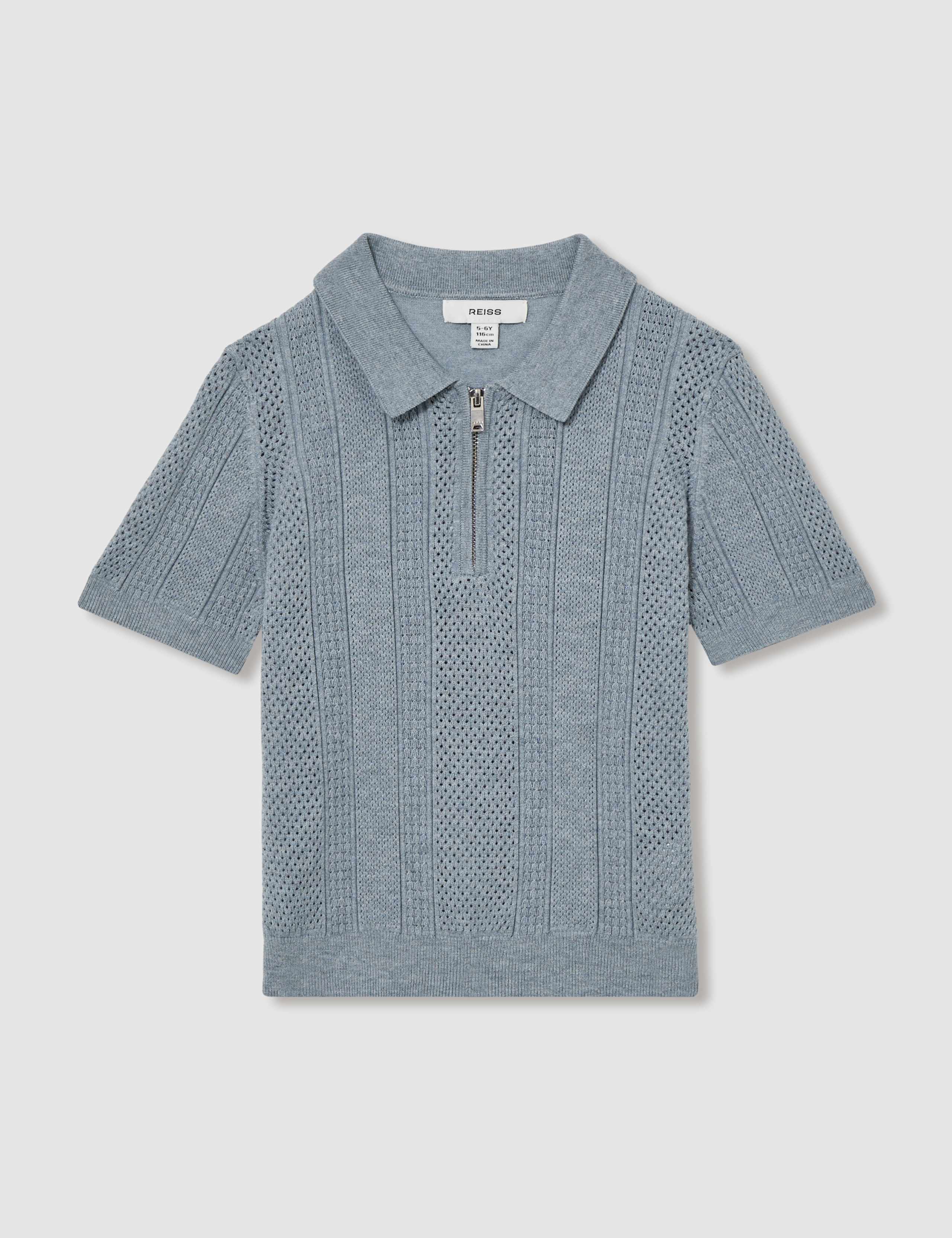 Knitted Half Zip Polo Shirt (3-14 Yrs) 2 of 4