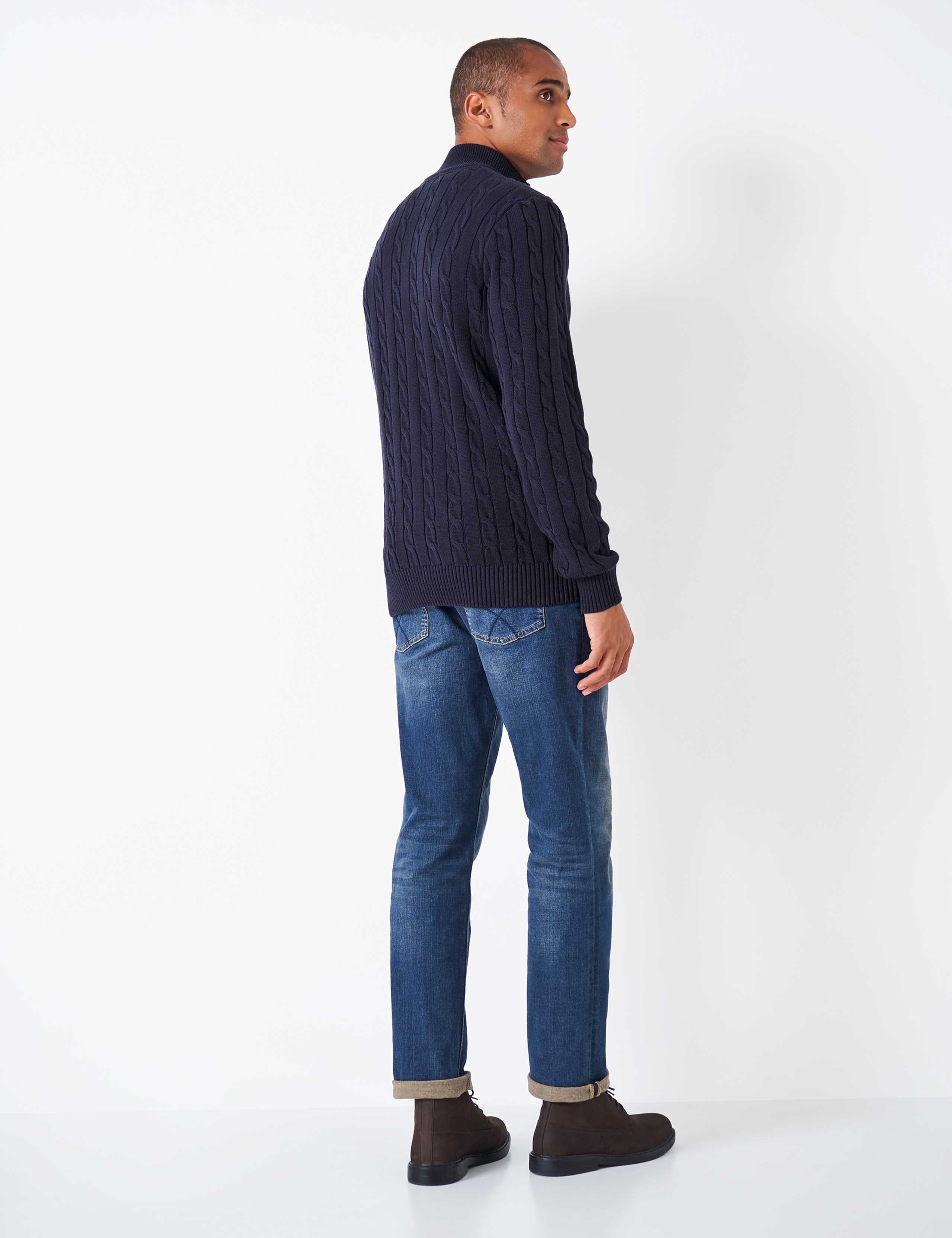 Pure Cotton Cable Half Zip Jumper 5 of 5
