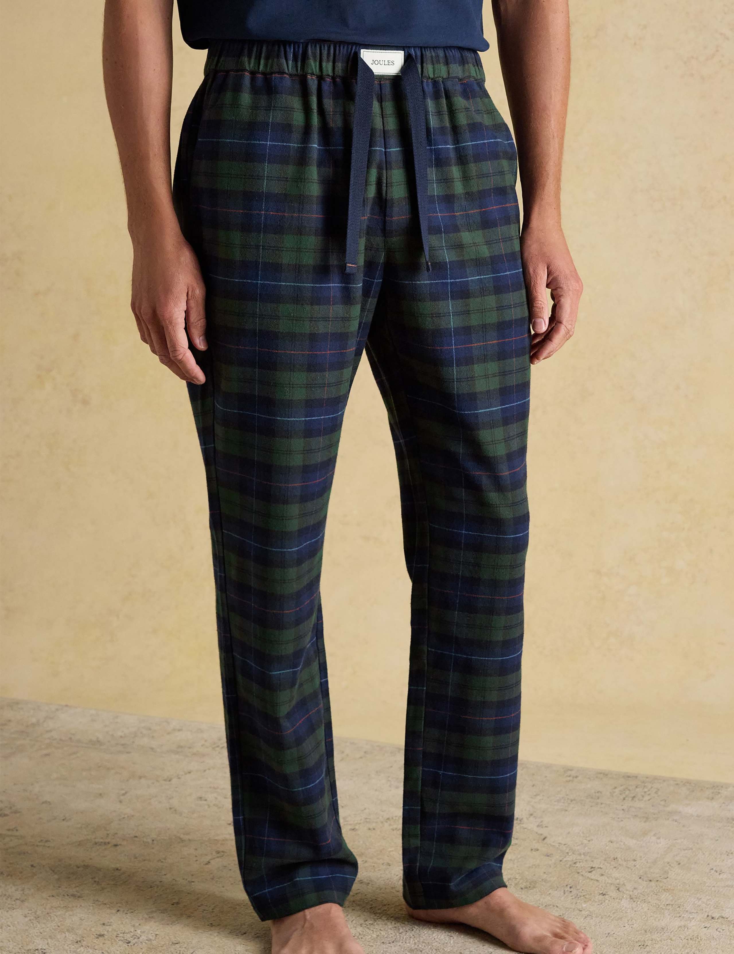 Brushed Cotton Checked Pyjama Bottoms 3 of 8