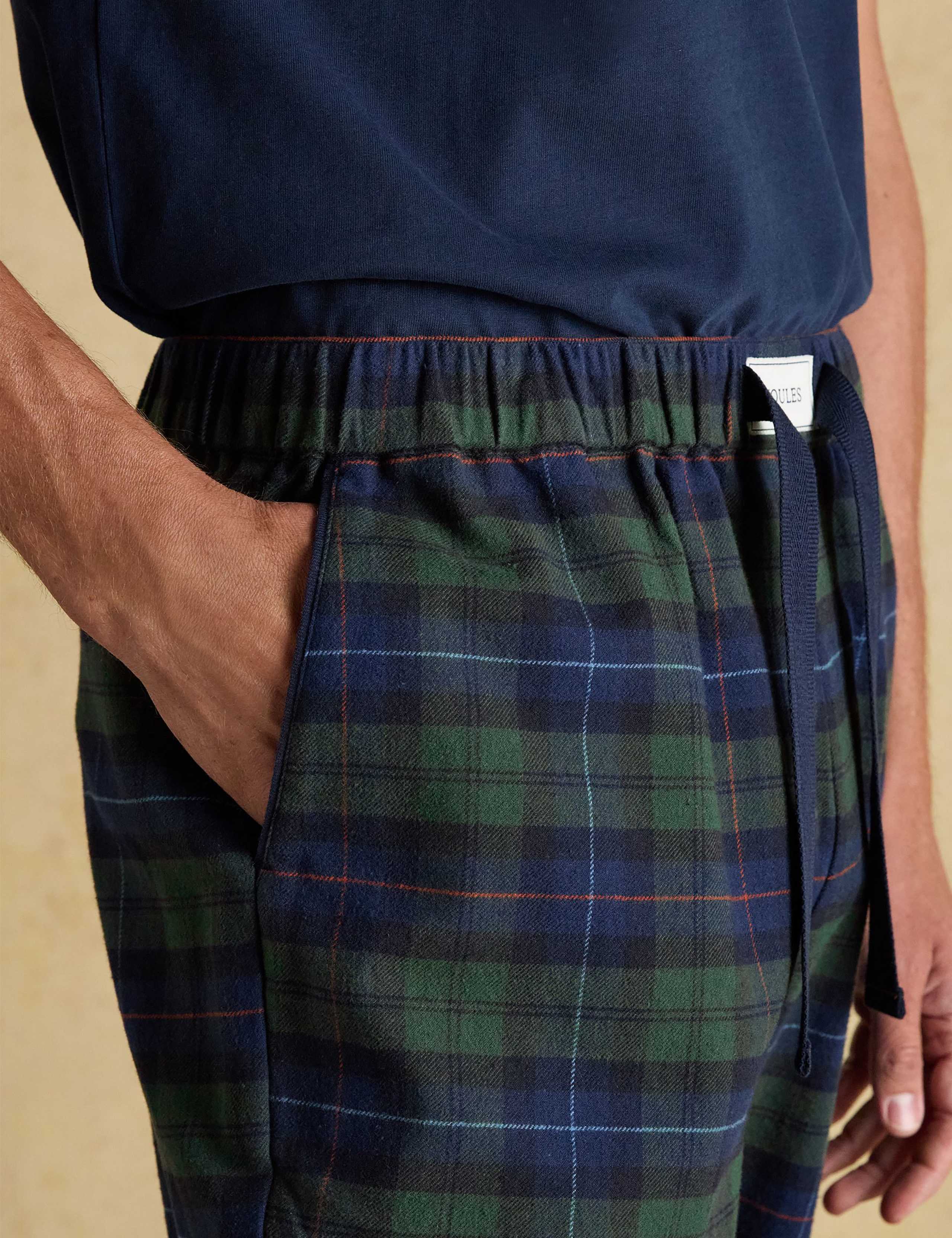 Brushed Cotton Checked Pyjama Bottoms 7 of 8