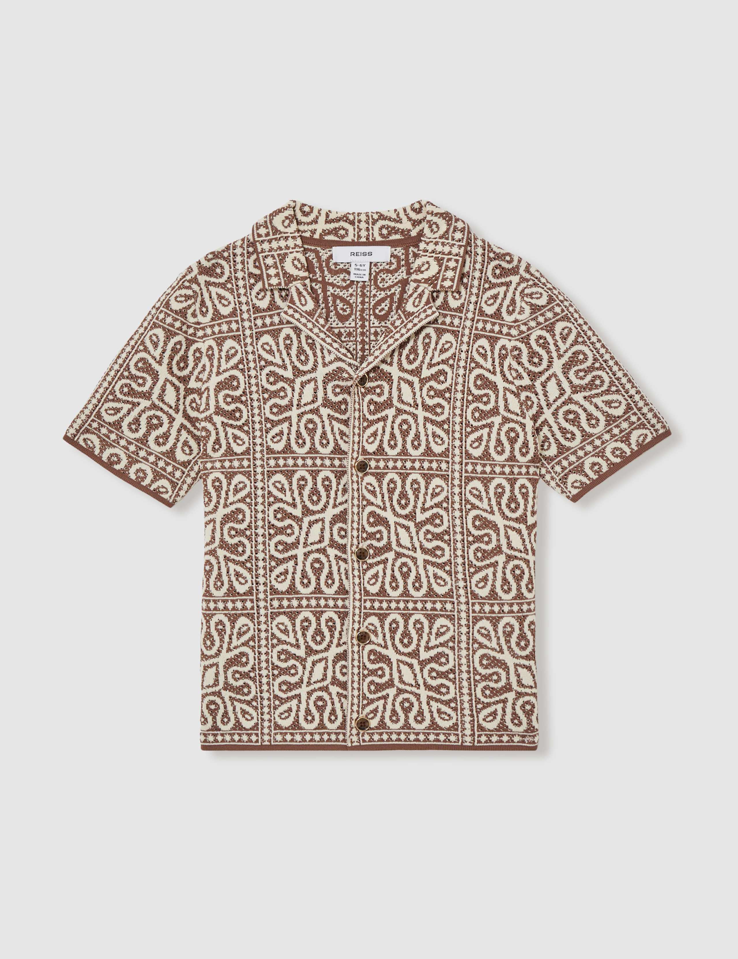 Patterned Knitted Cuban Shirt (3-14 Yrs) 2 of 4