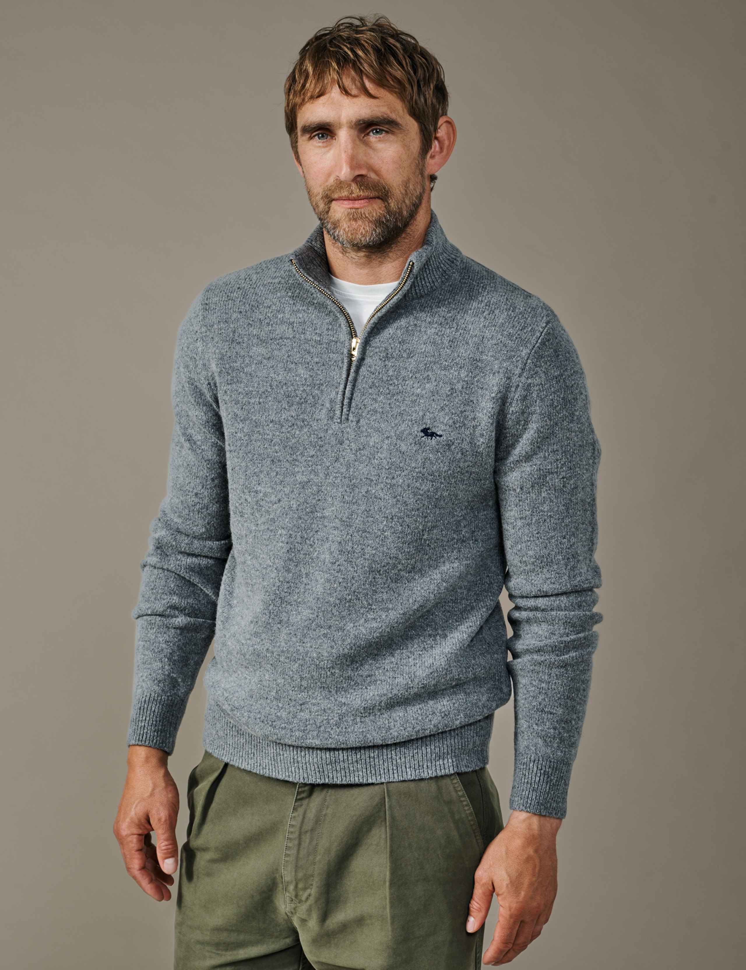 Lambswool Rich Half Zip Jumper 1 of 3