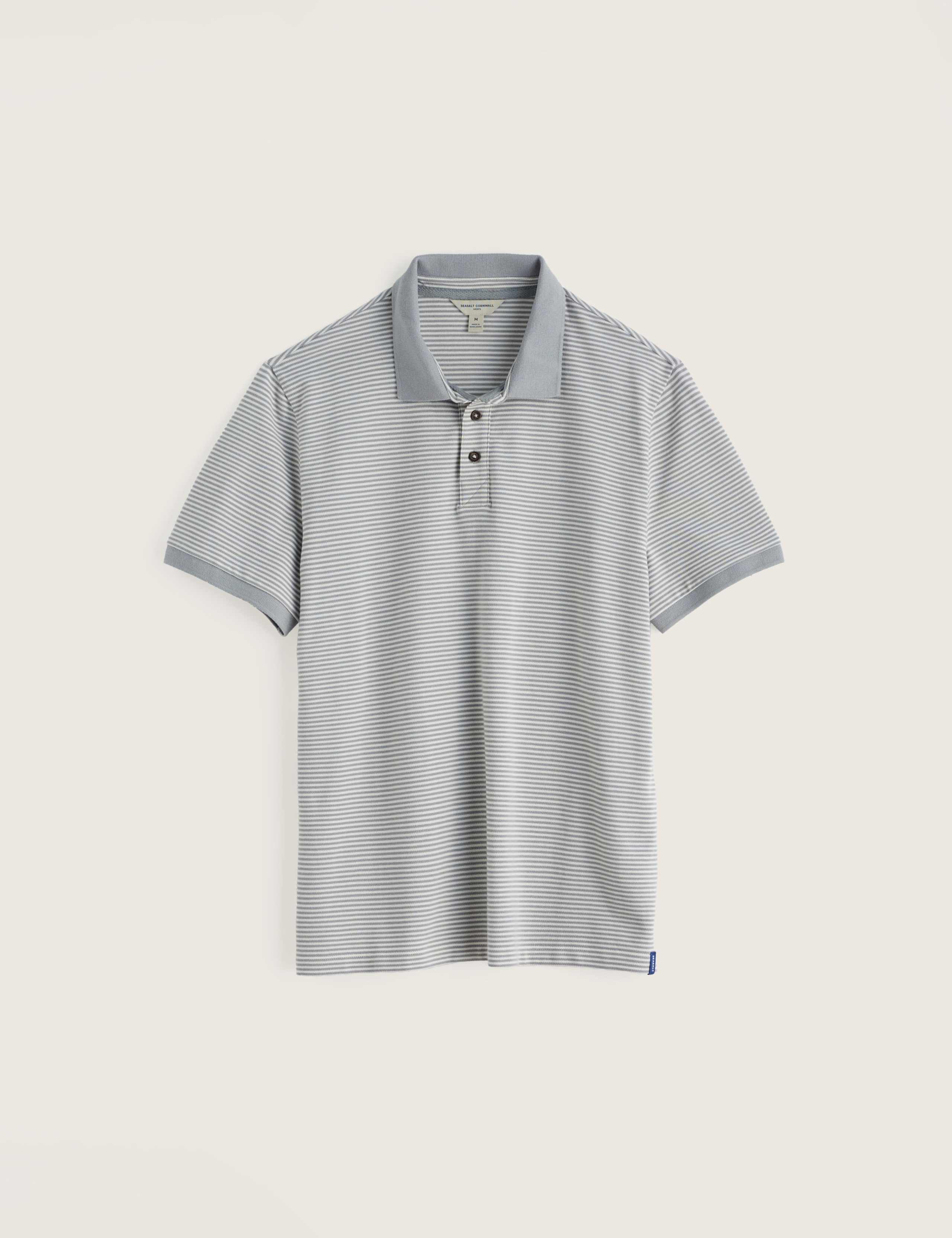Pure Cotton Pique Striped Polo Shirt 2 of 5