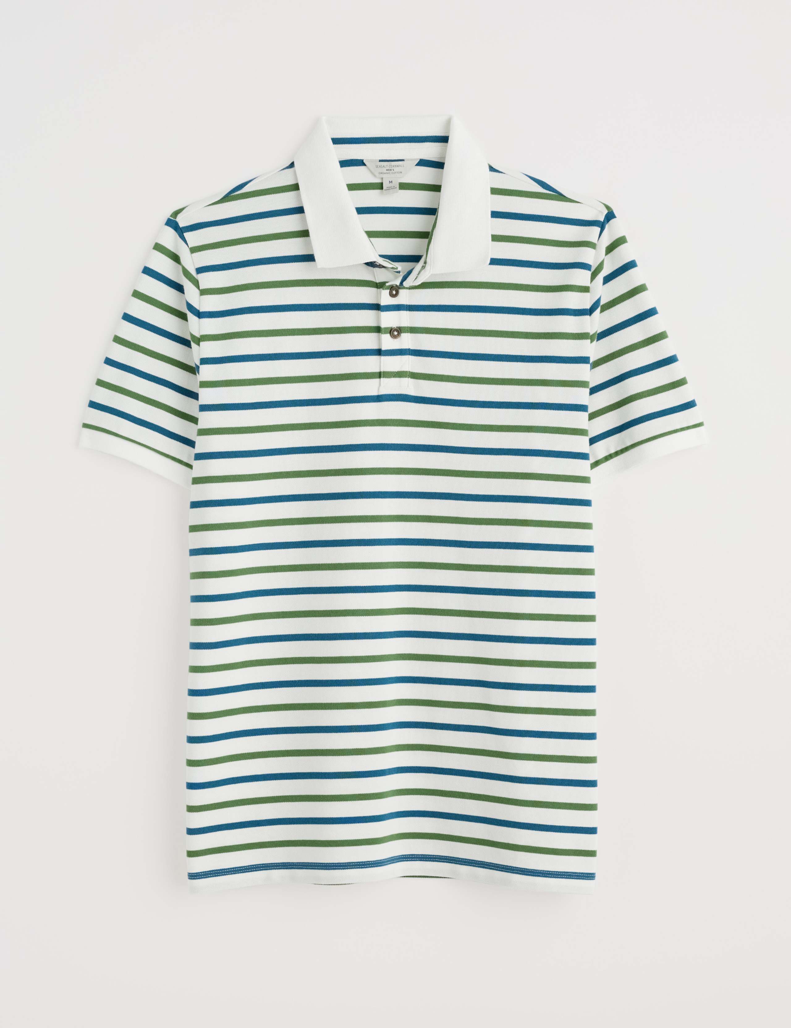 Pure Cotton Pique Striped Polo Shirt 2 of 4
