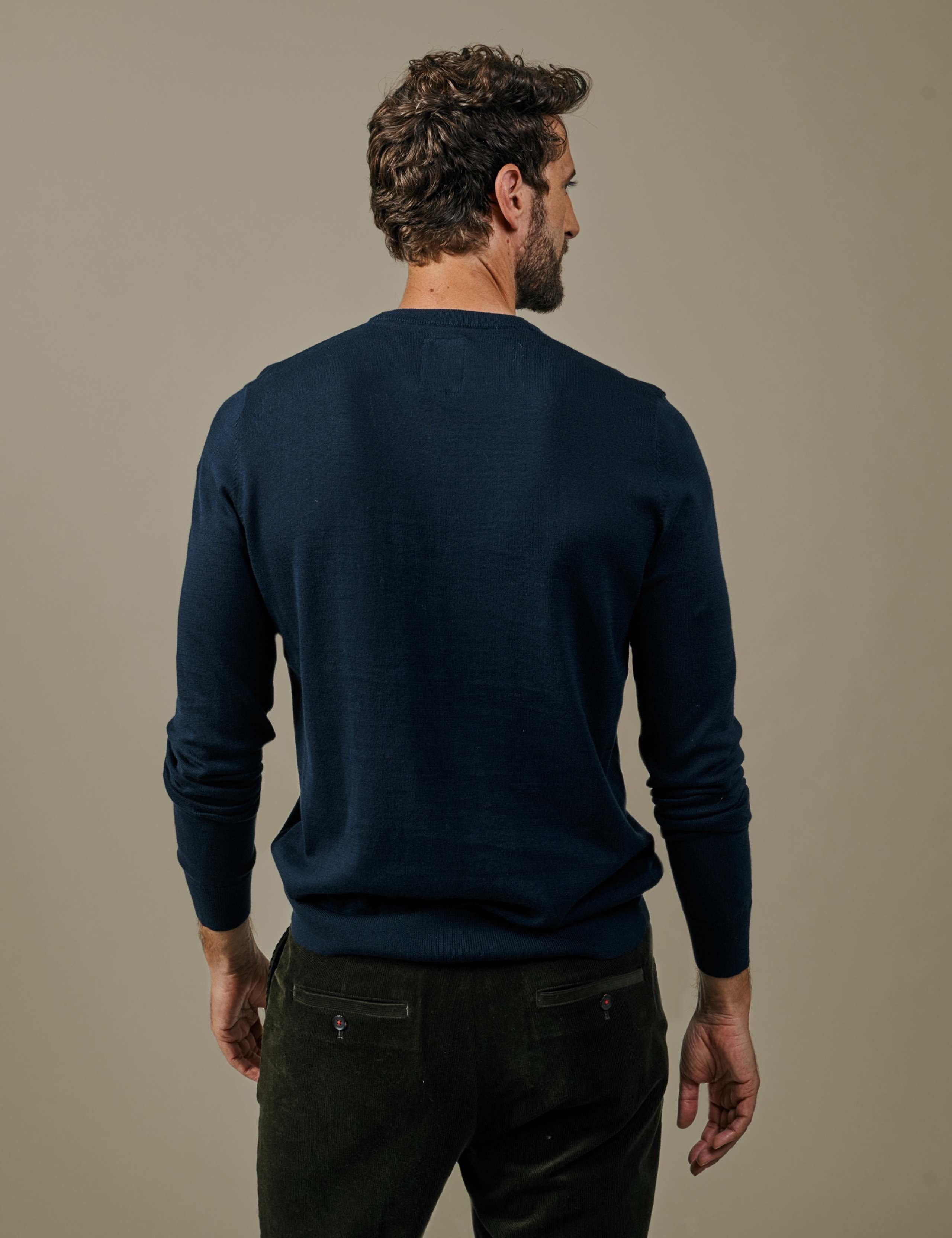 Pure Cotton Crew Neck Jumper 3 of 3