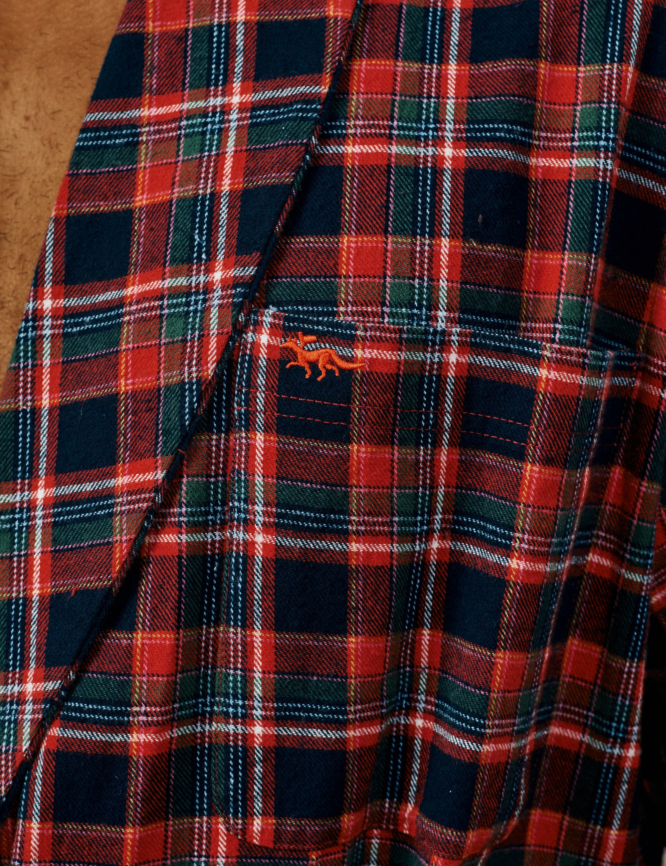 Pure Cotton Checked Dressing Gown 3 of 3