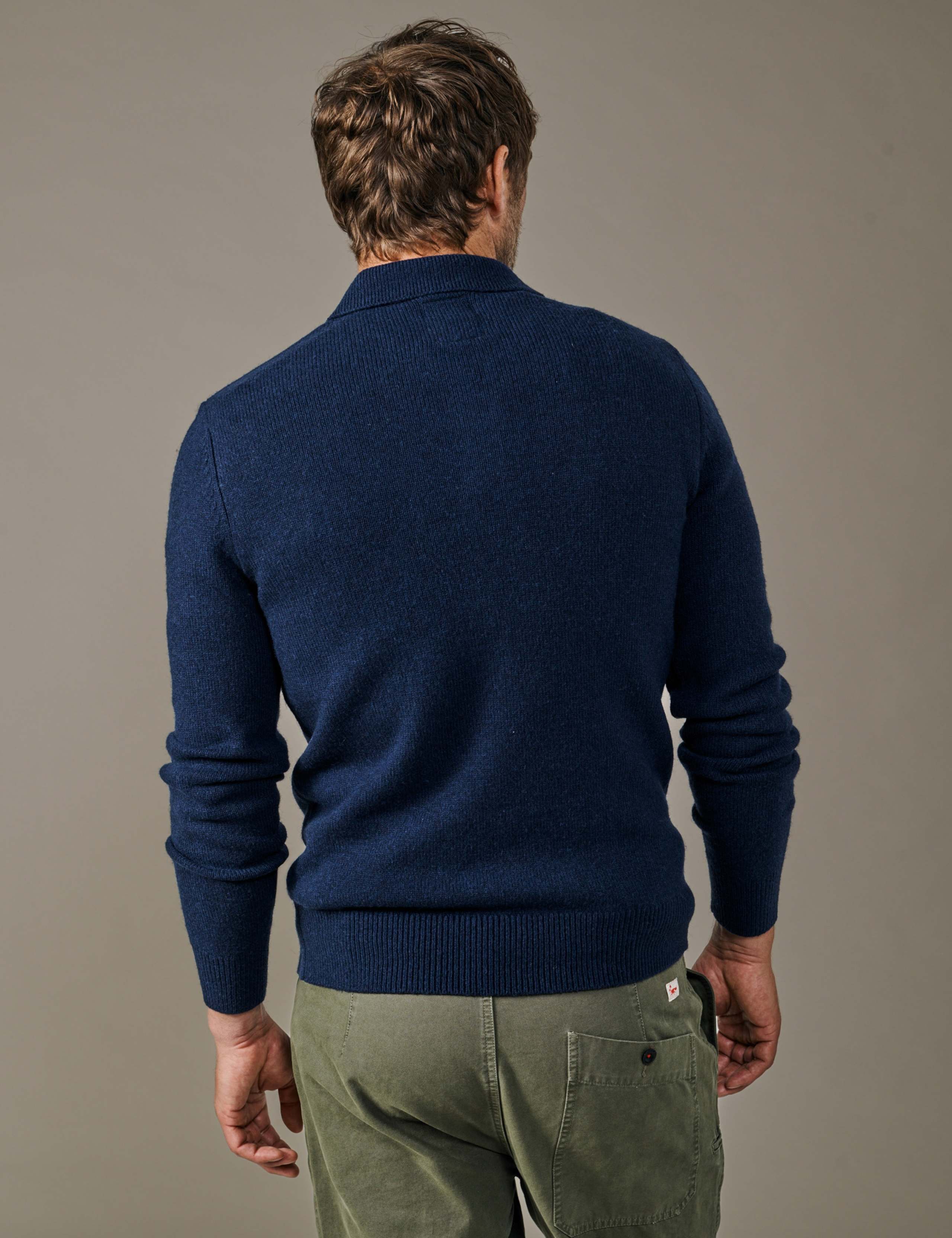 Wool Rich Long Sleeve Polo Shirt 3 of 4
