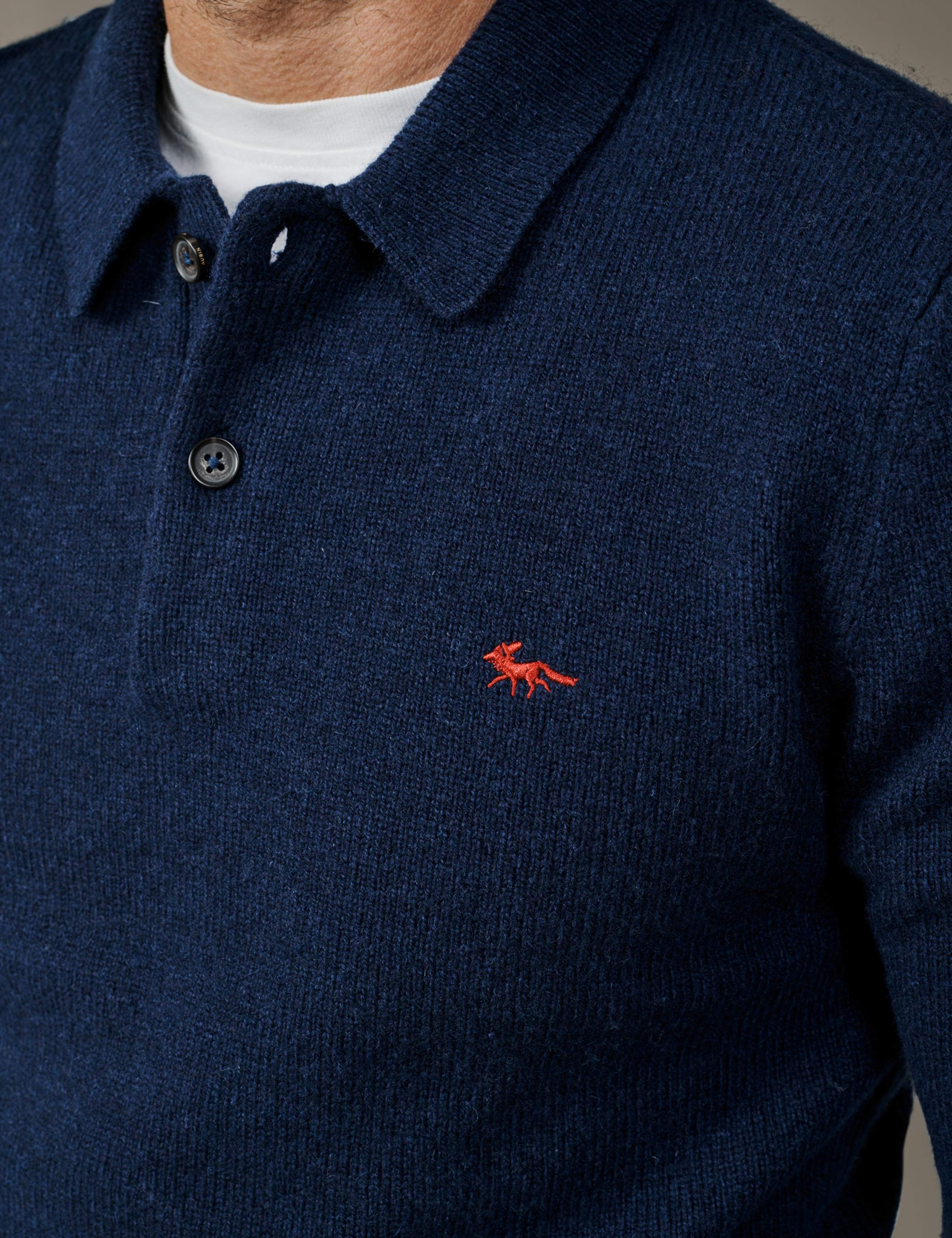 Wool Rich Long Sleeve Polo Shirt 4 of 4