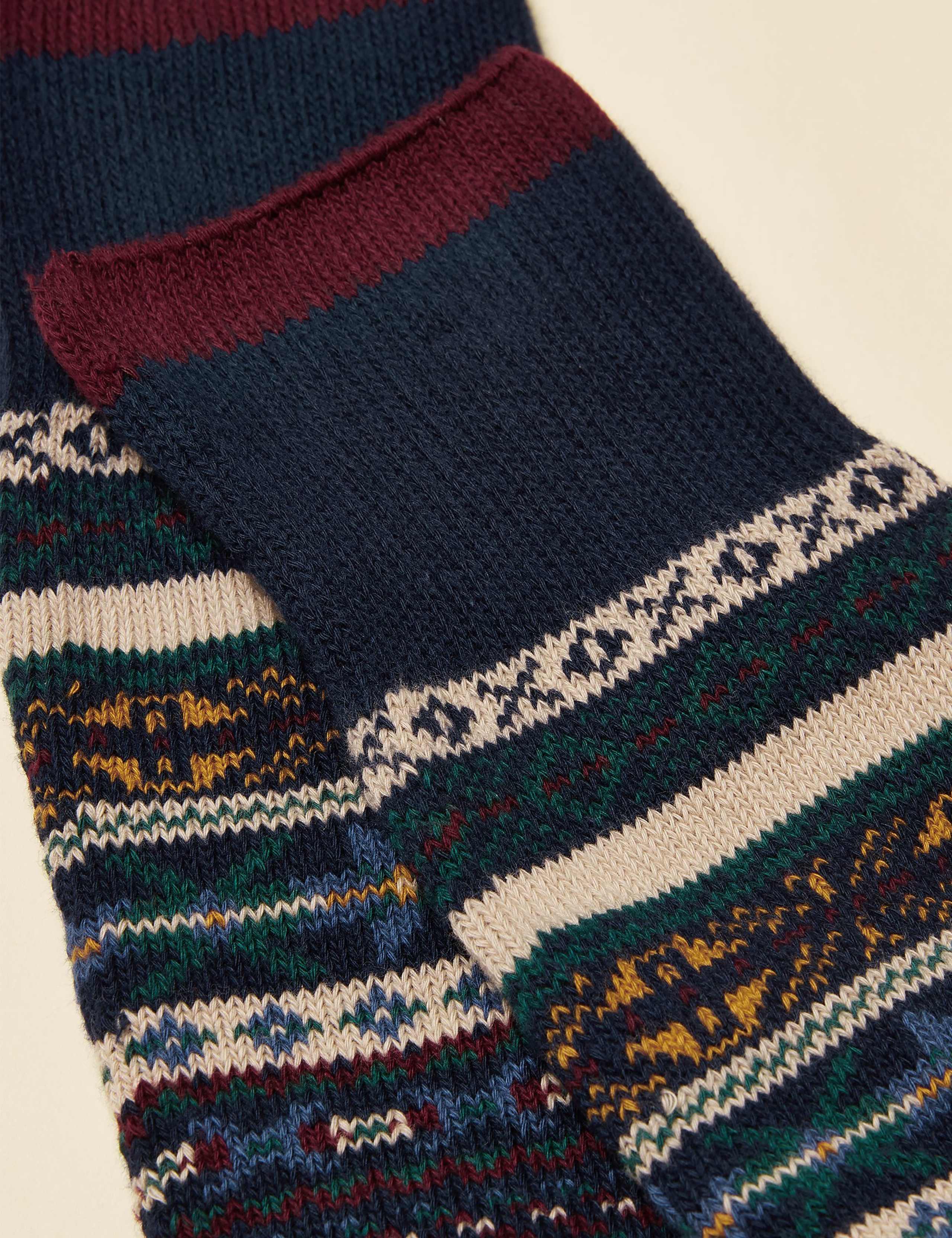 Fair Isle Cotton Rich Socks 3 of 3