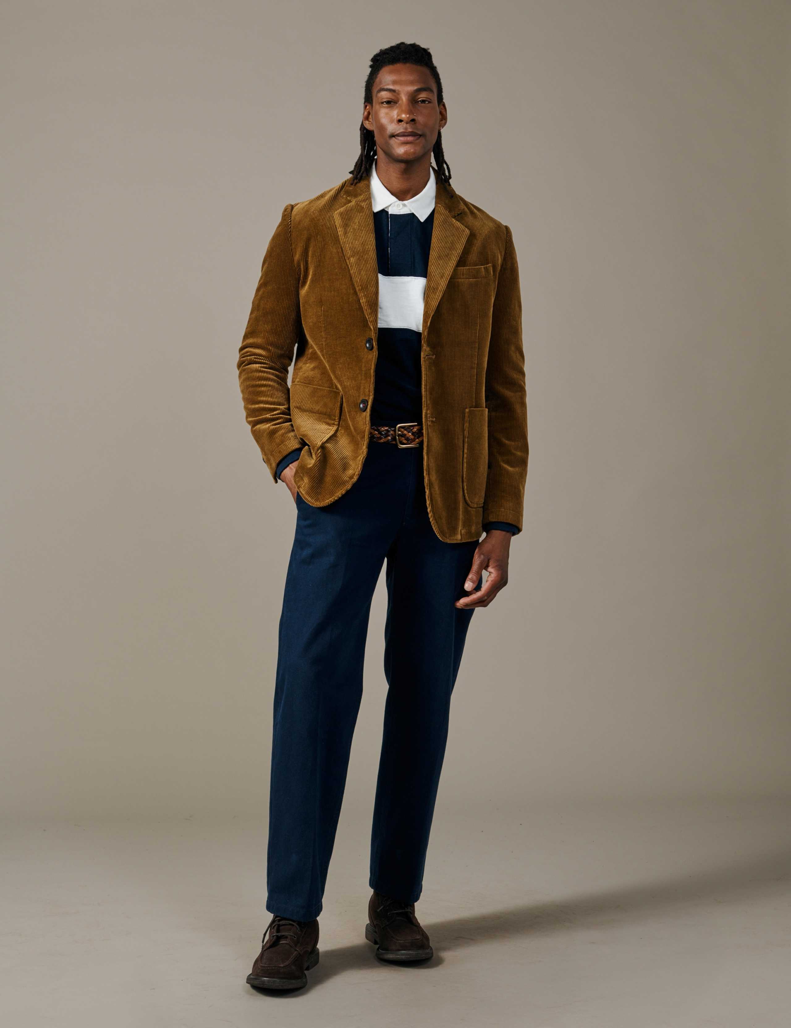 Tailored Fit Pure Cotton Corduroy Blazer 3 of 4