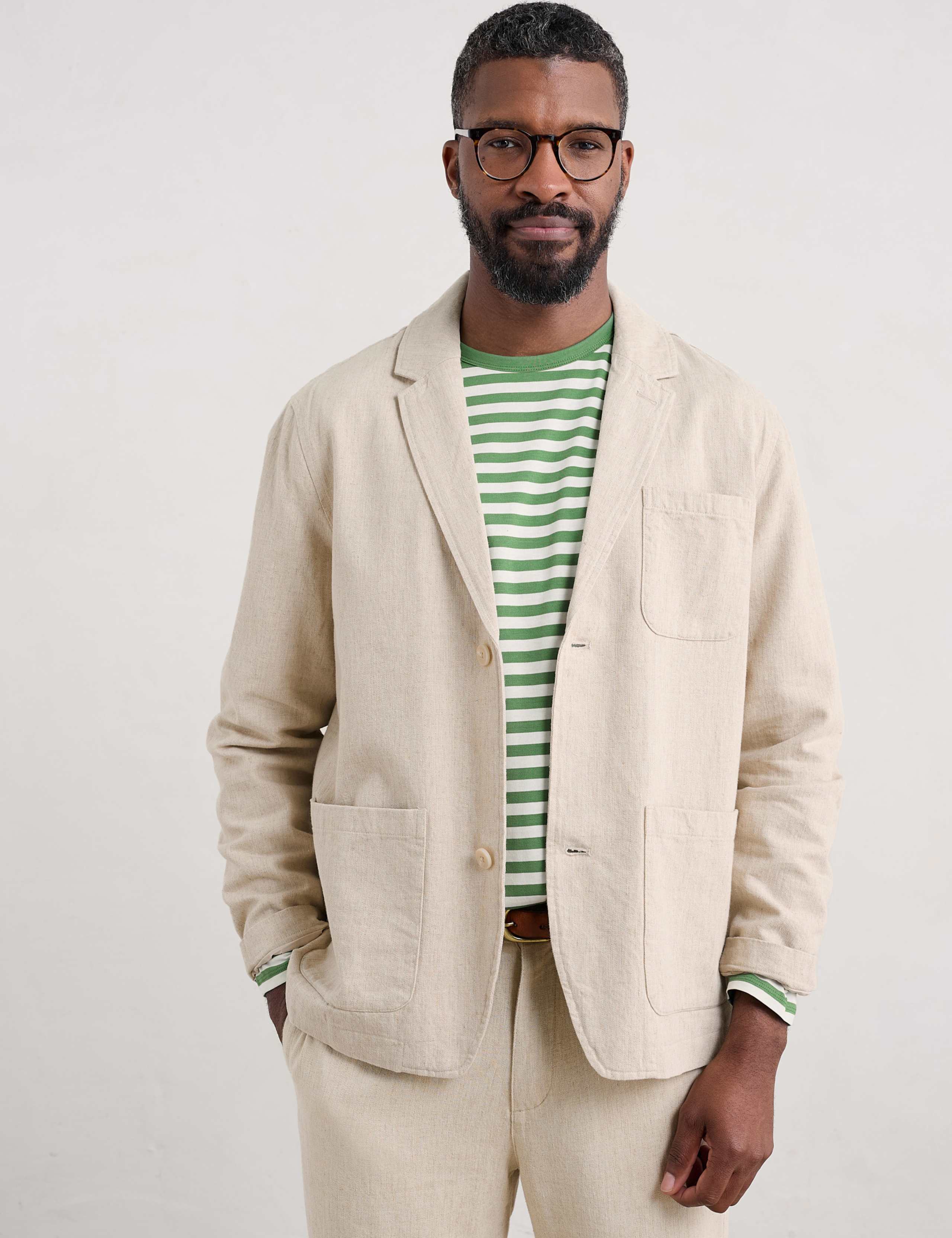 Cotton and Linen Blend Blazer 2 of 4