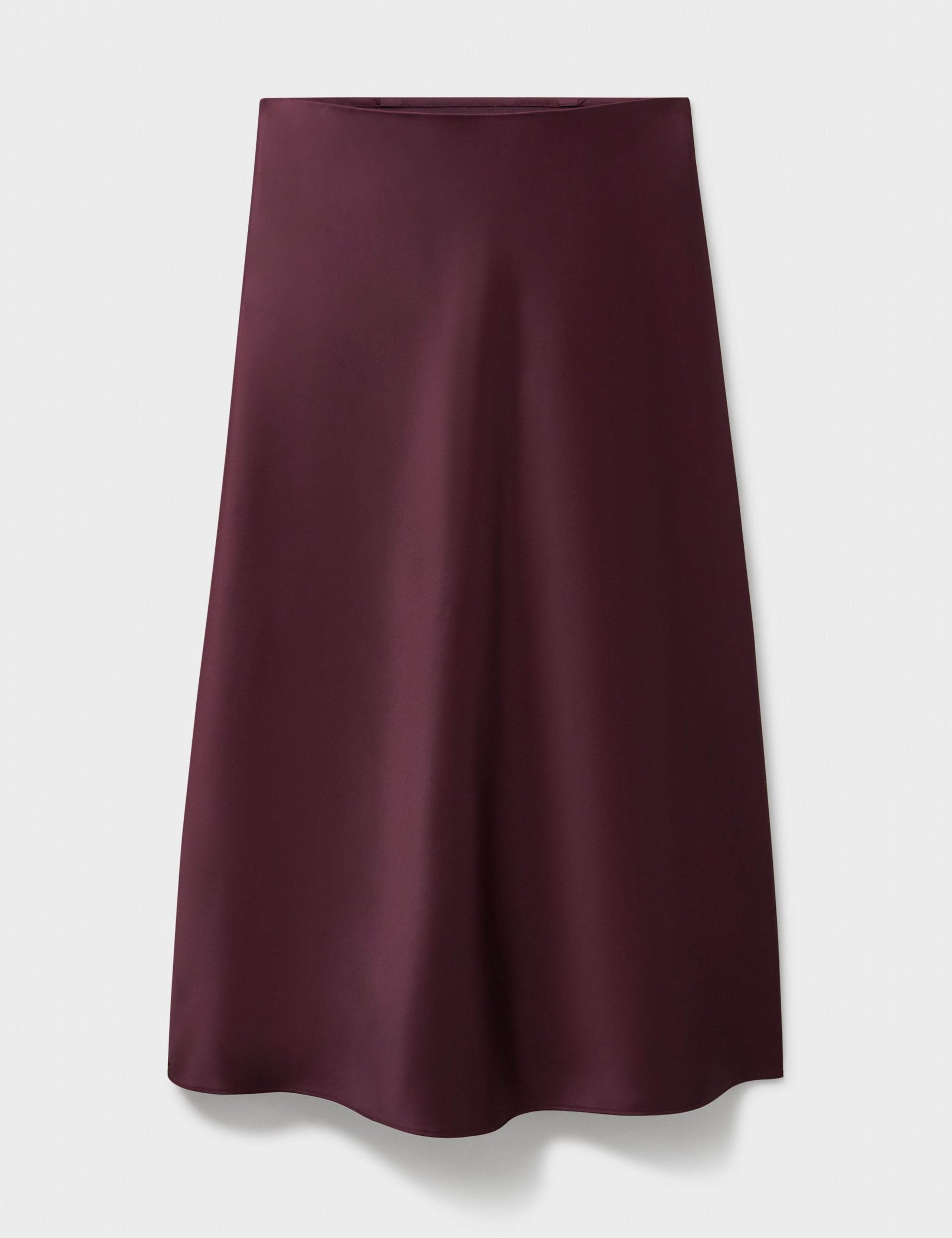 Satin Midi A-Line Slip Skirt 2 of 5