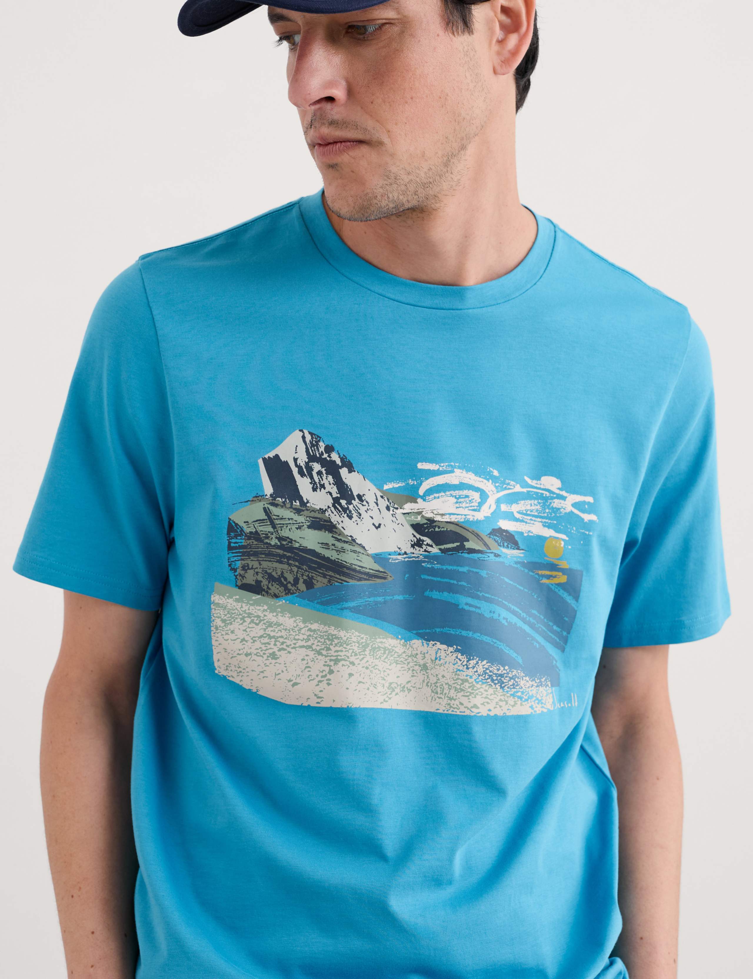 Pure Cotton Sea Graphic T-Shirt 3 of 4
