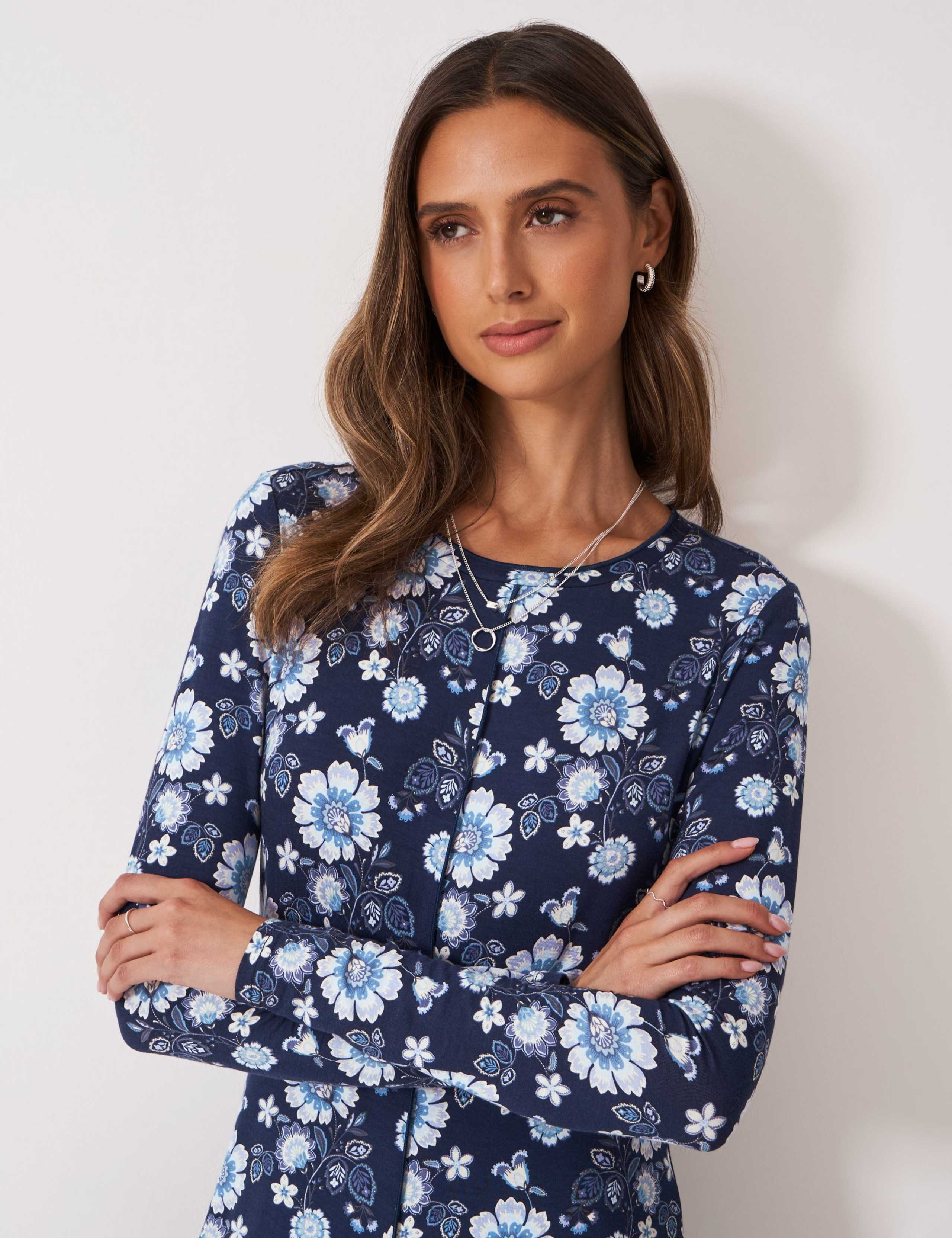 Jersey Floral Round Neck Midi Tea Dress 5 of 5