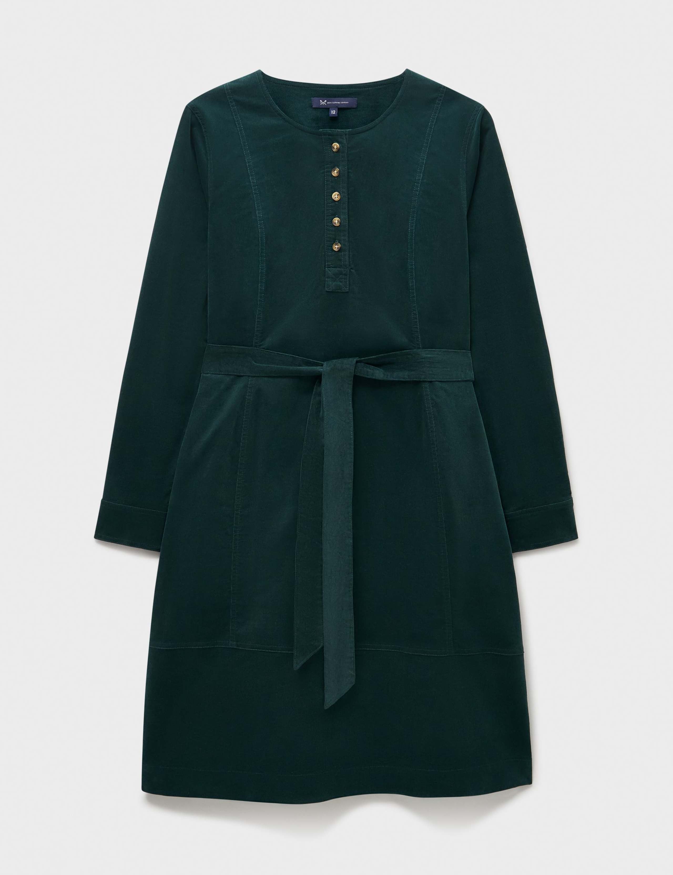 Cotton Rich Cord Knee Length Shirt Dress 2 of 5