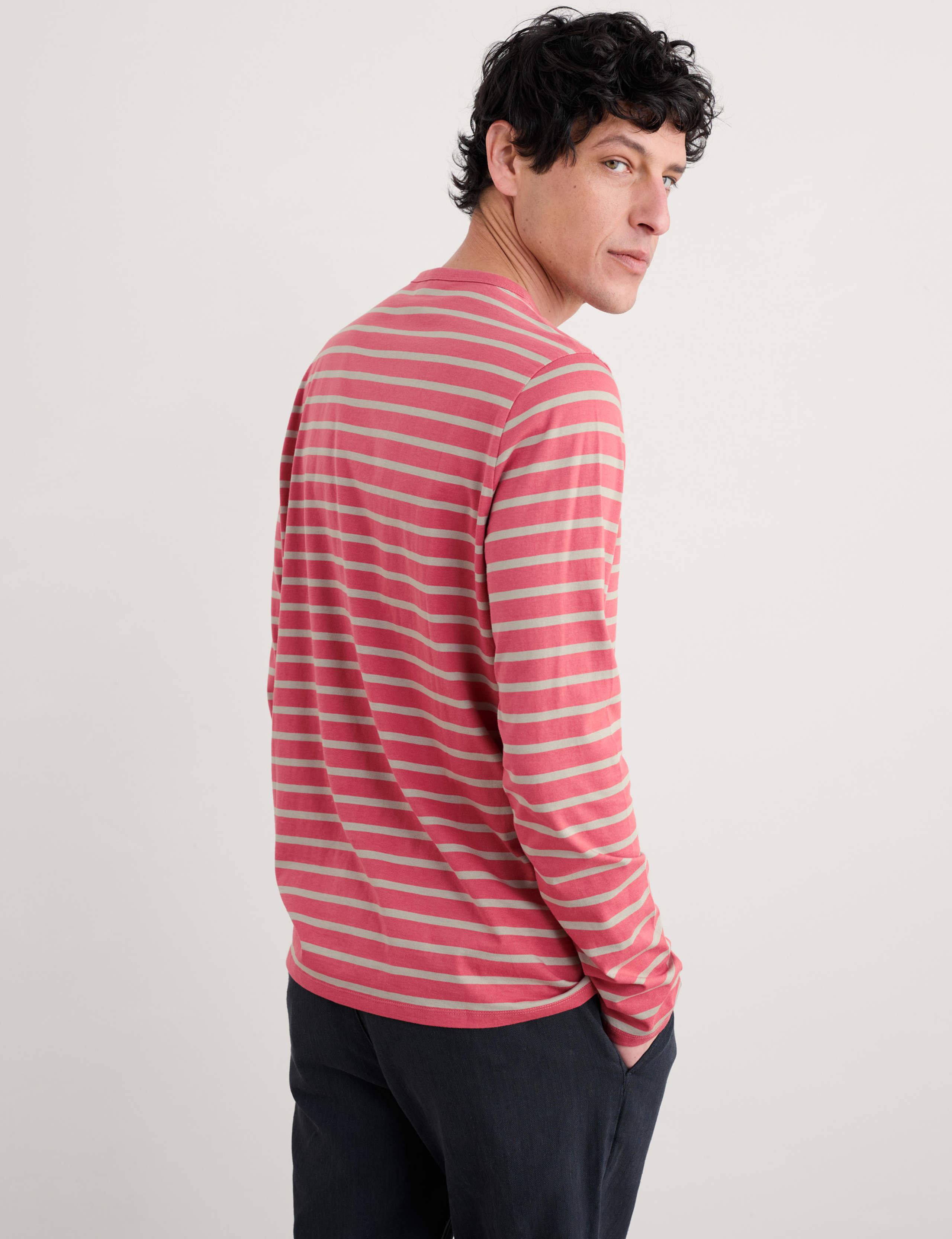 Pure Cotton Striped Long Sleeve T-Shirt 3 of 4