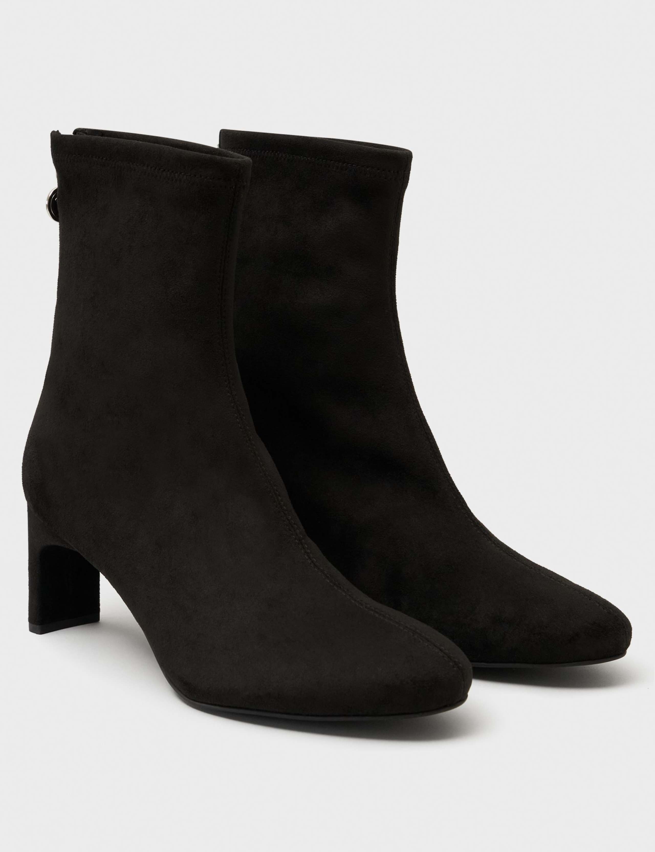 Suede Slim Block Heel Ankle Boots 2 of 4