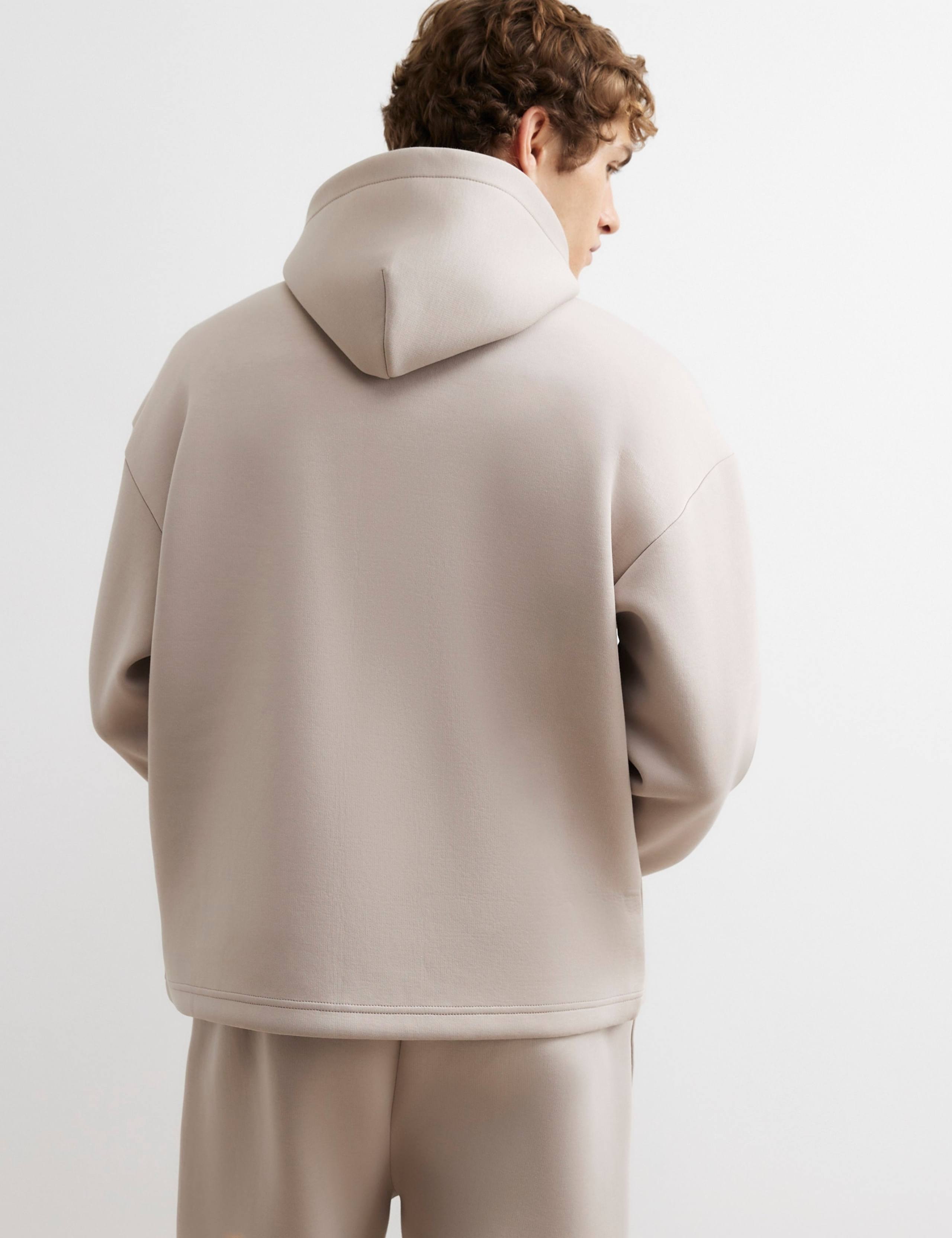 Oversized Pure Cotton Long Sleeve Zip Up Hoodie 3 of 6
