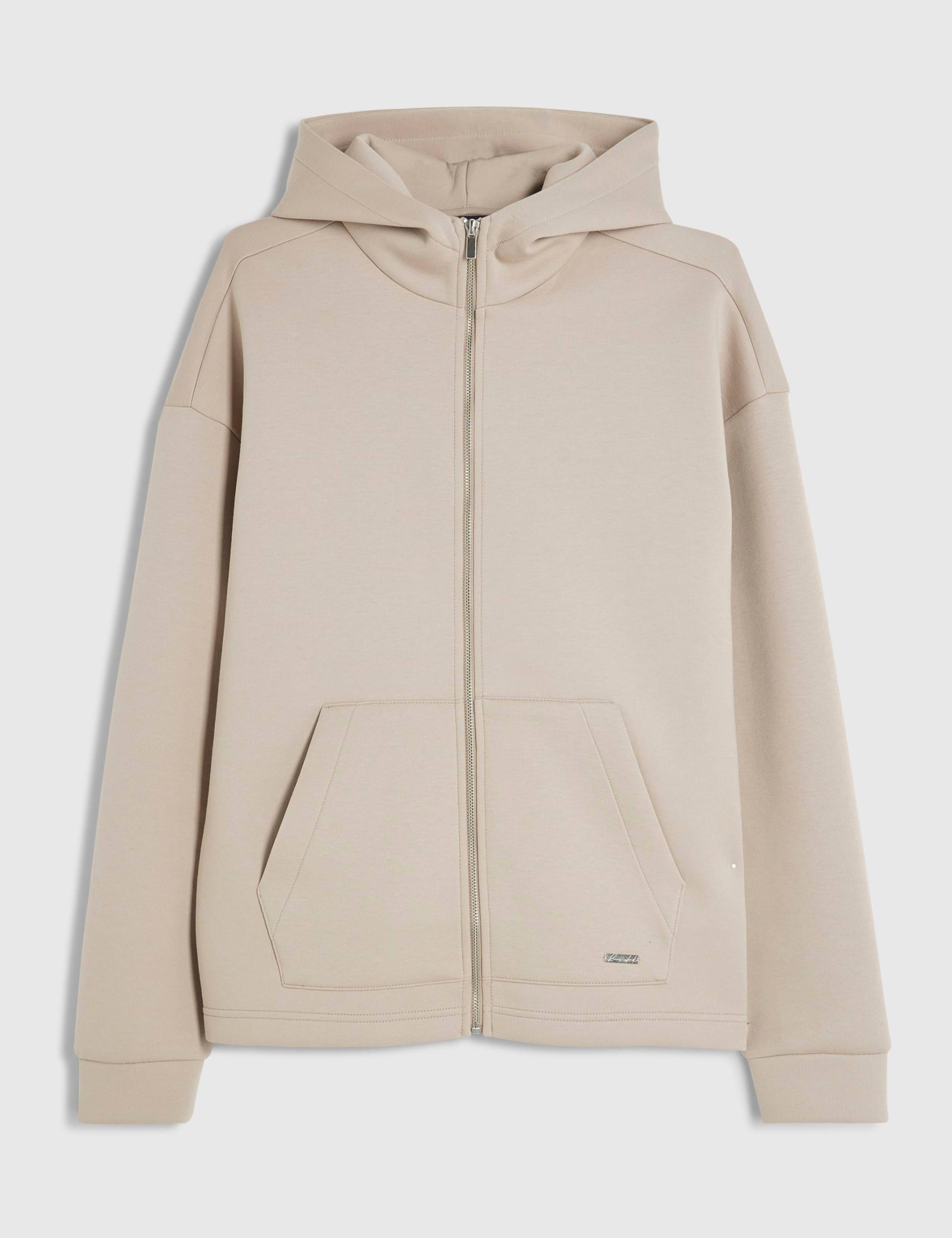 Oversized Pure Cotton Long Sleeve Zip Up Hoodie 6 of 6