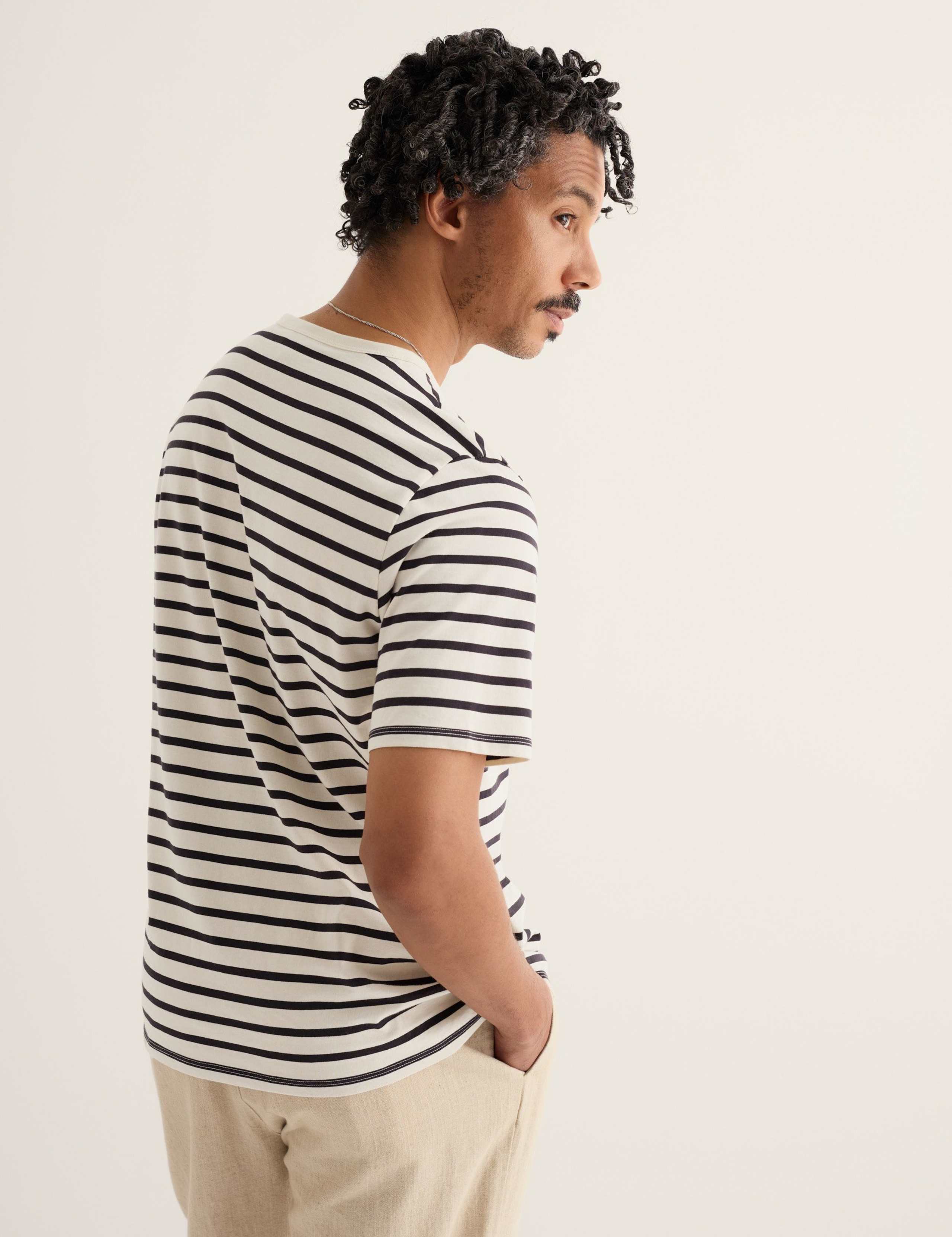 Pure Cotton Striped T-Shirt 4 of 5