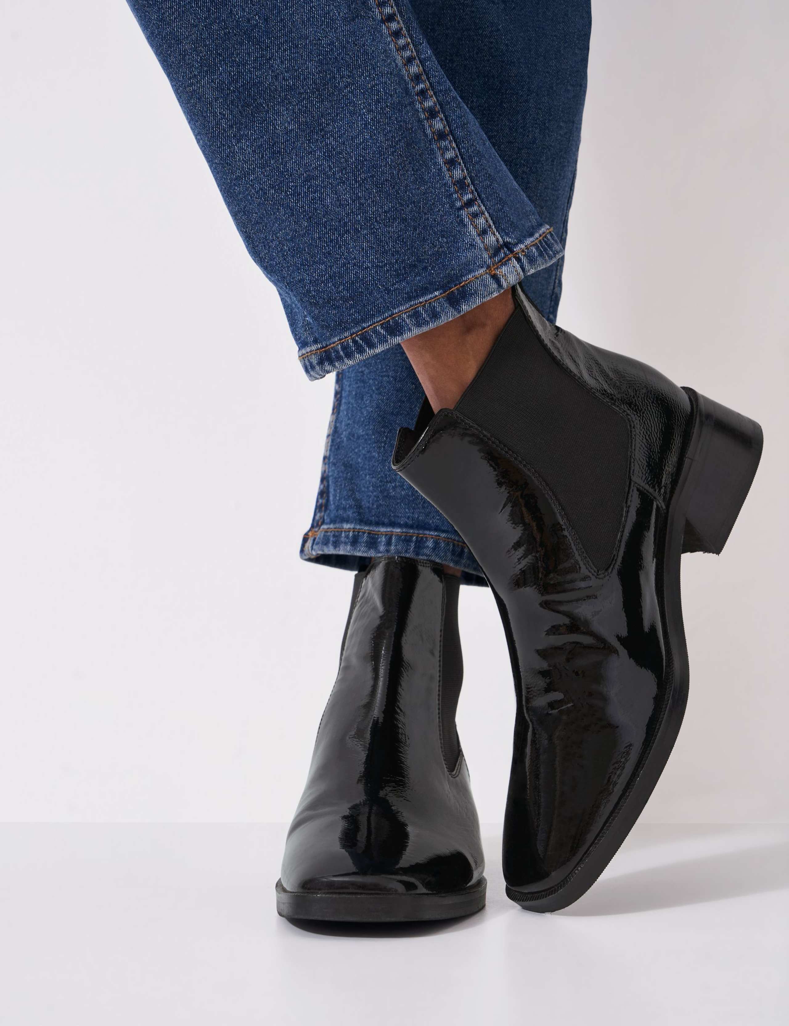 Leather Chelsea Square Toe Boots 4 of 4