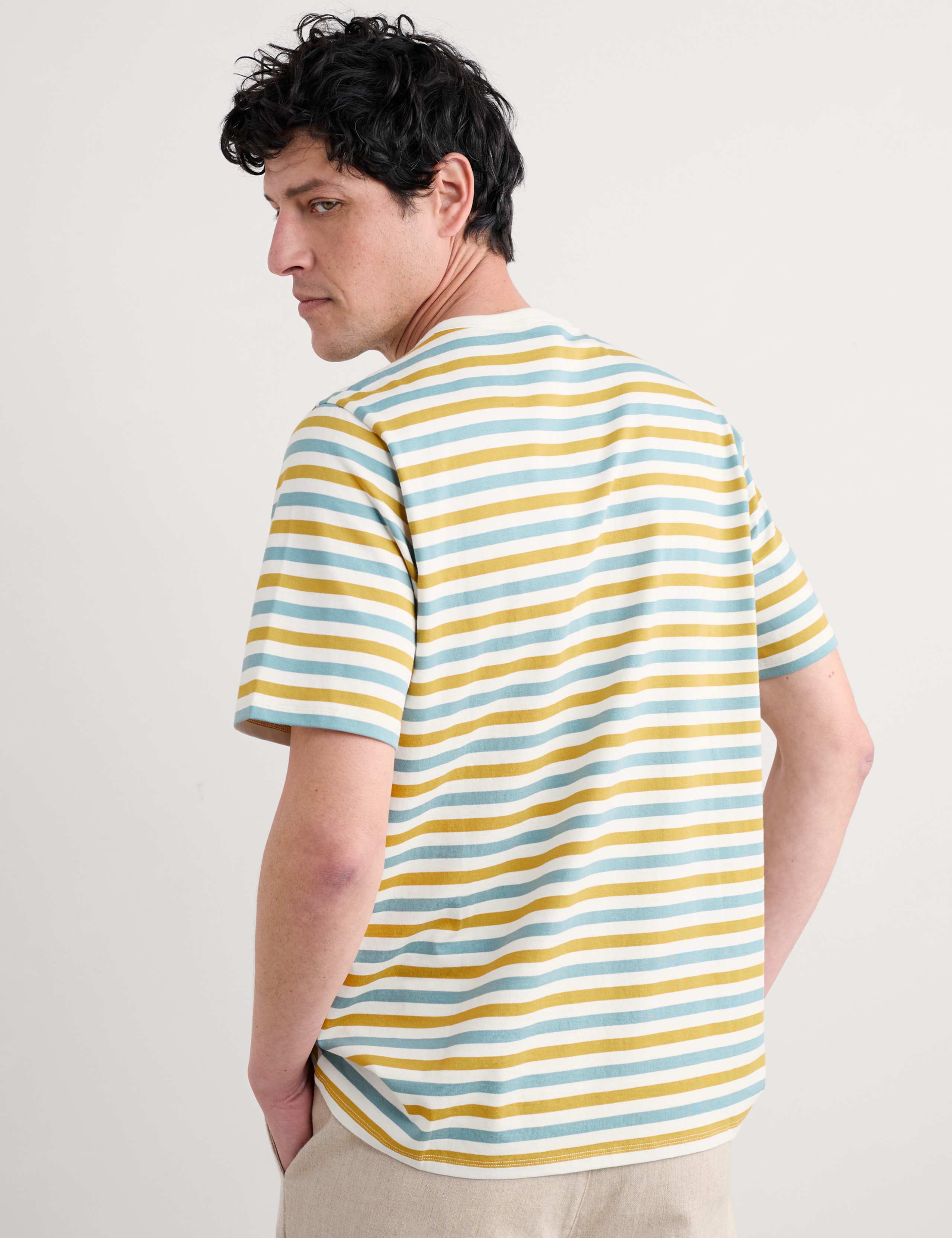 Pure Cotton Striped T-Shirt 3 of 4