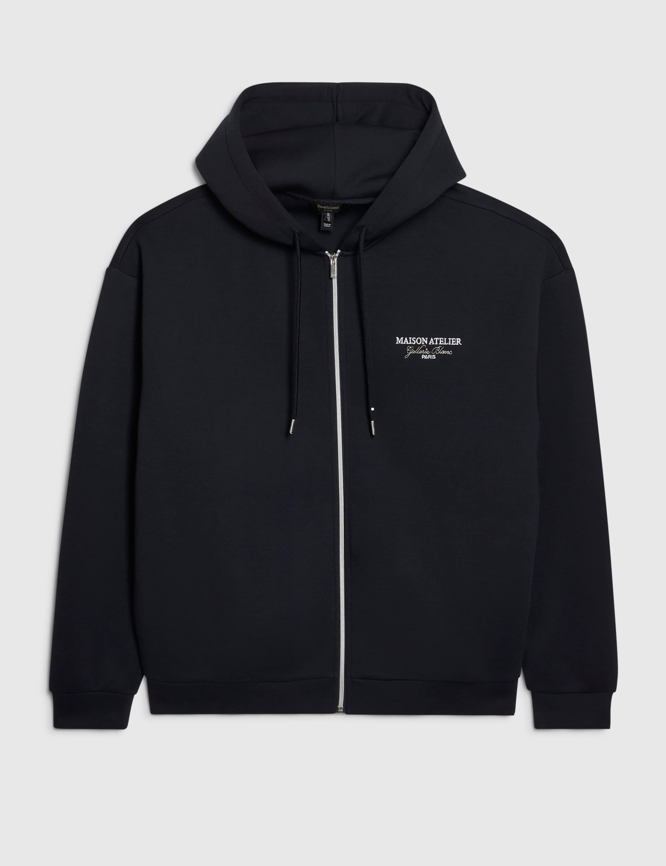Oversized Pure Cotton Printed Long Sleeve Zip Up Hoodie 6 of 6