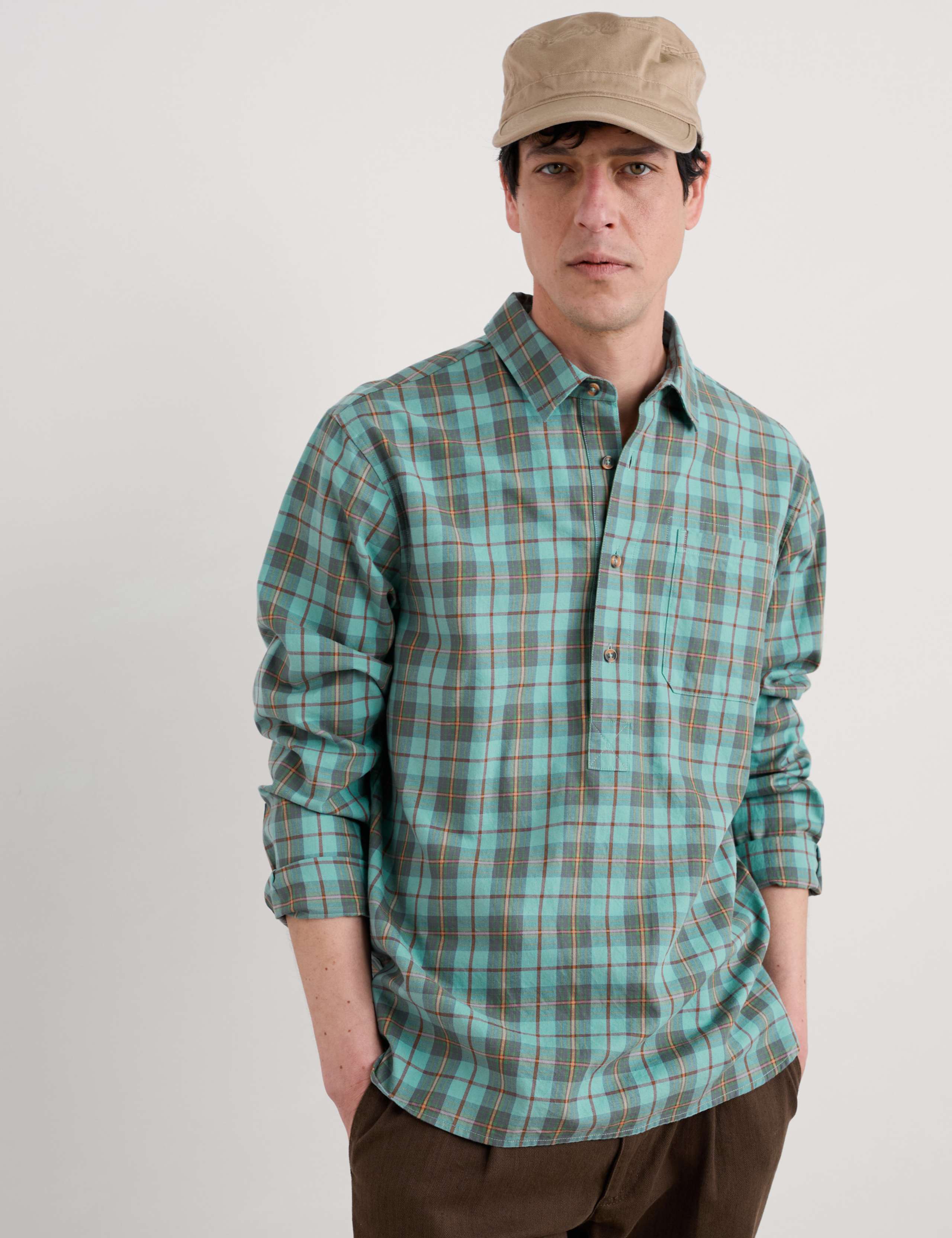 Pure Cotton Checked Flannel Shirt 2 of 4