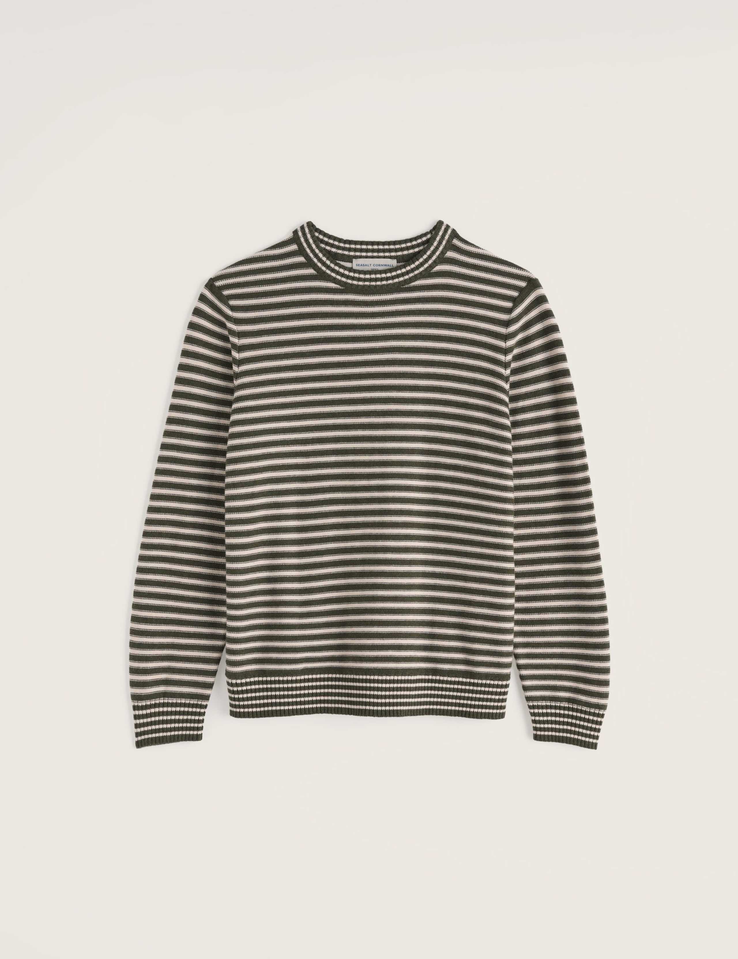 Pure Cotton Striped Crew Neck Jumper 2 of 5